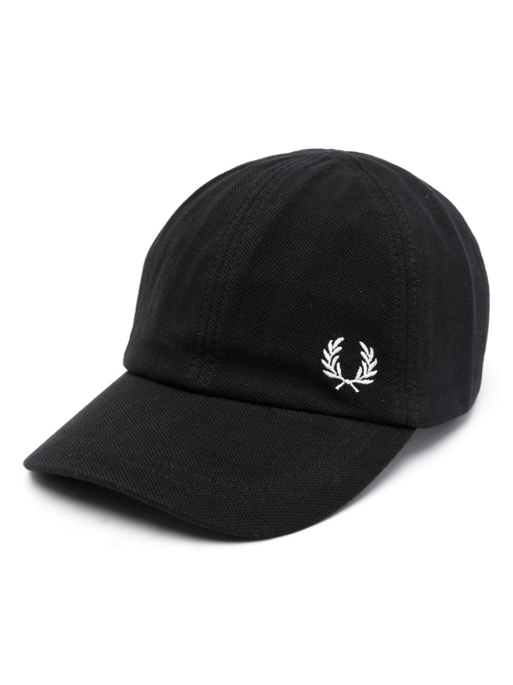 logo-embroidered cotton cap - 1