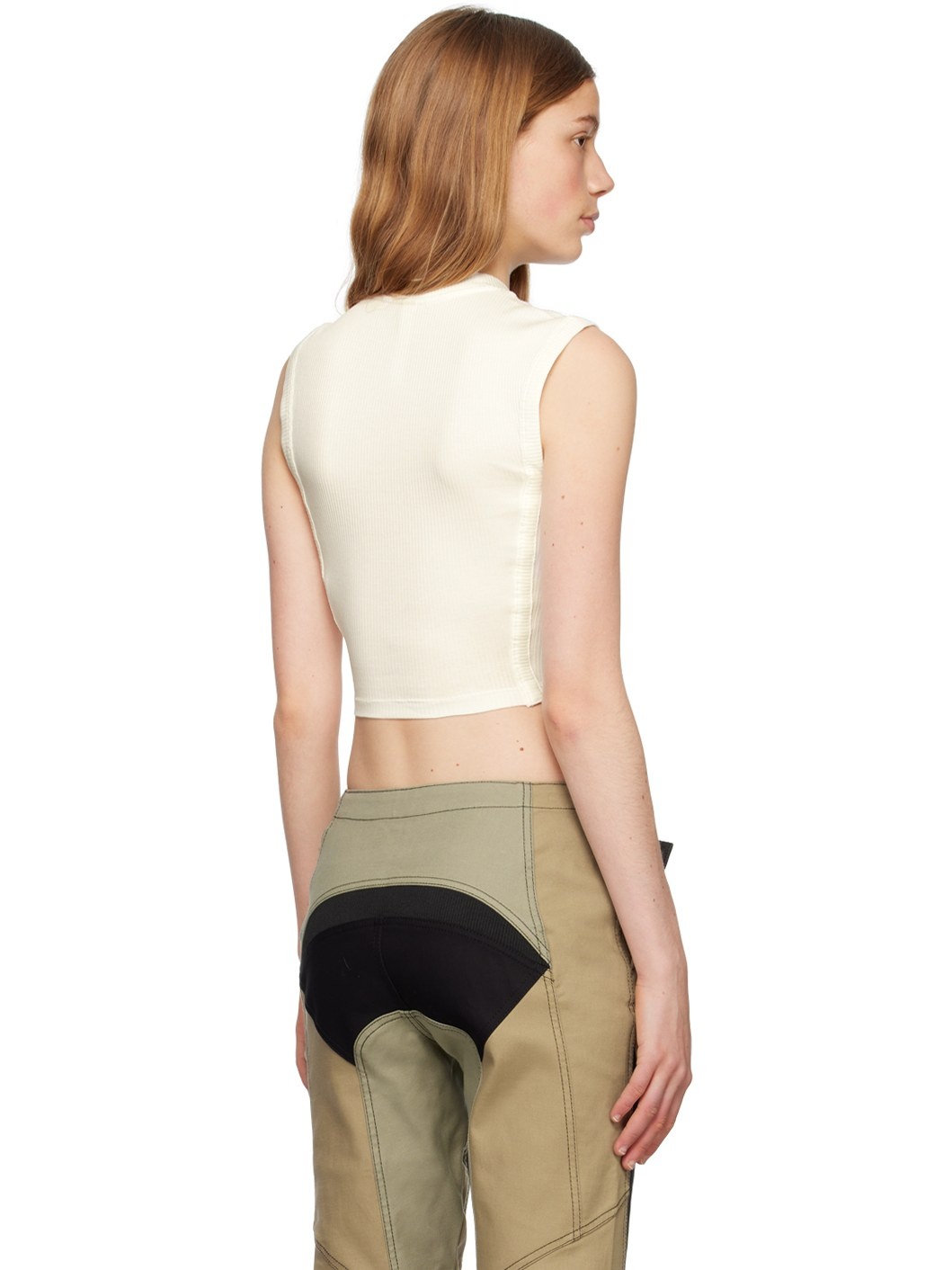 White Corset Tank Top - 3