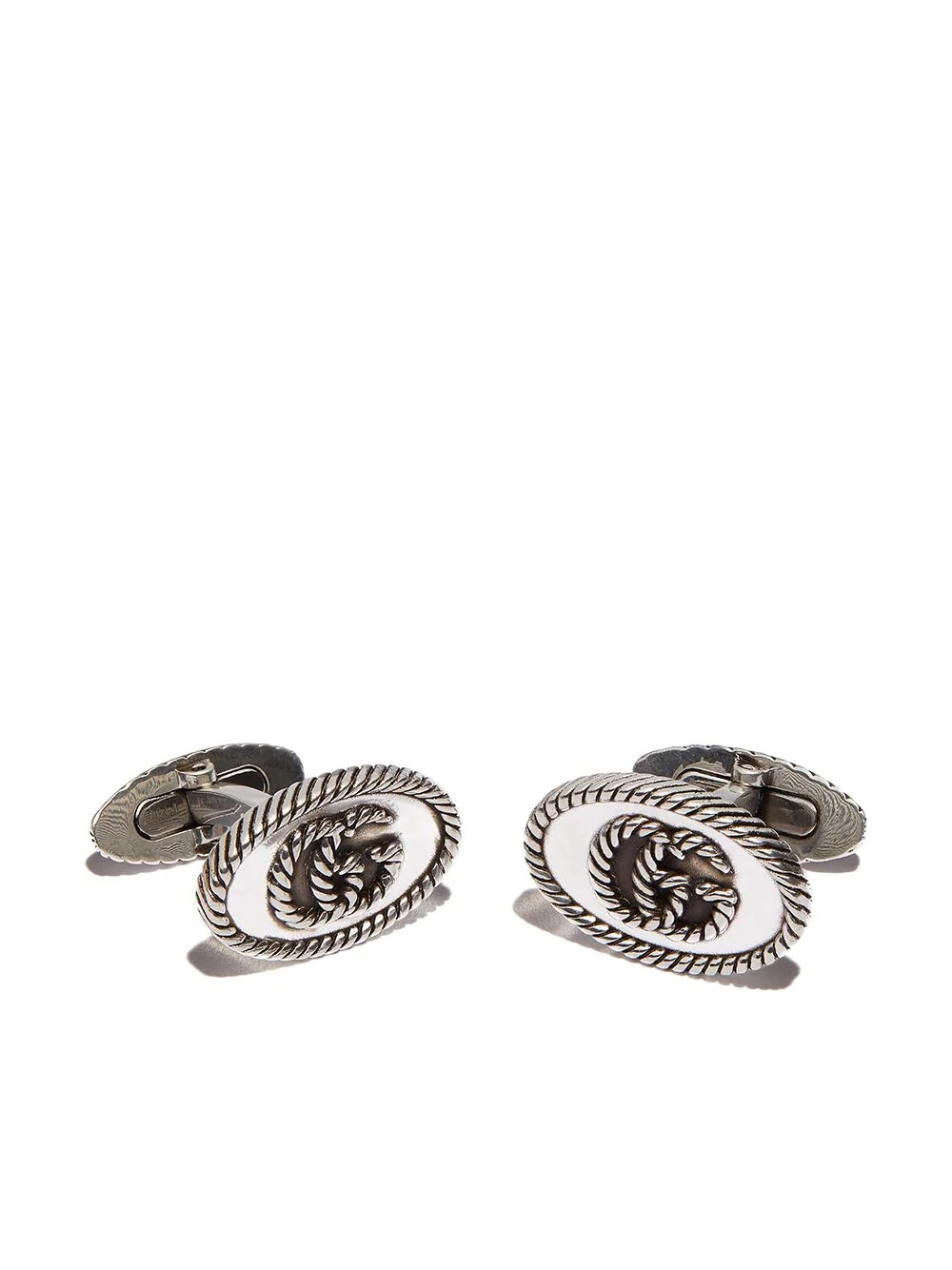 Sterling Silver Double G cufflinks - 1