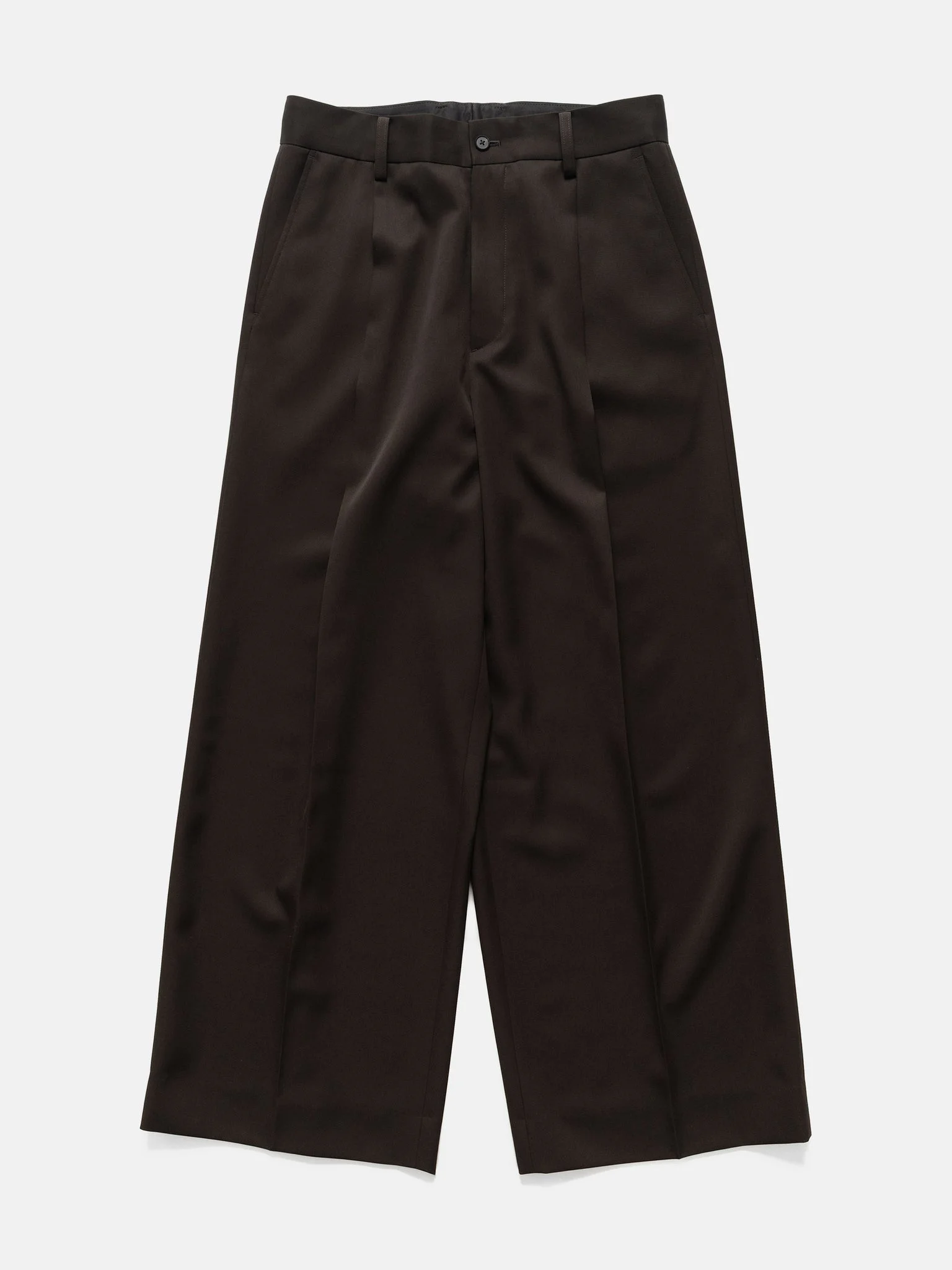 Extra Wide Trousers Dark Brown - 1