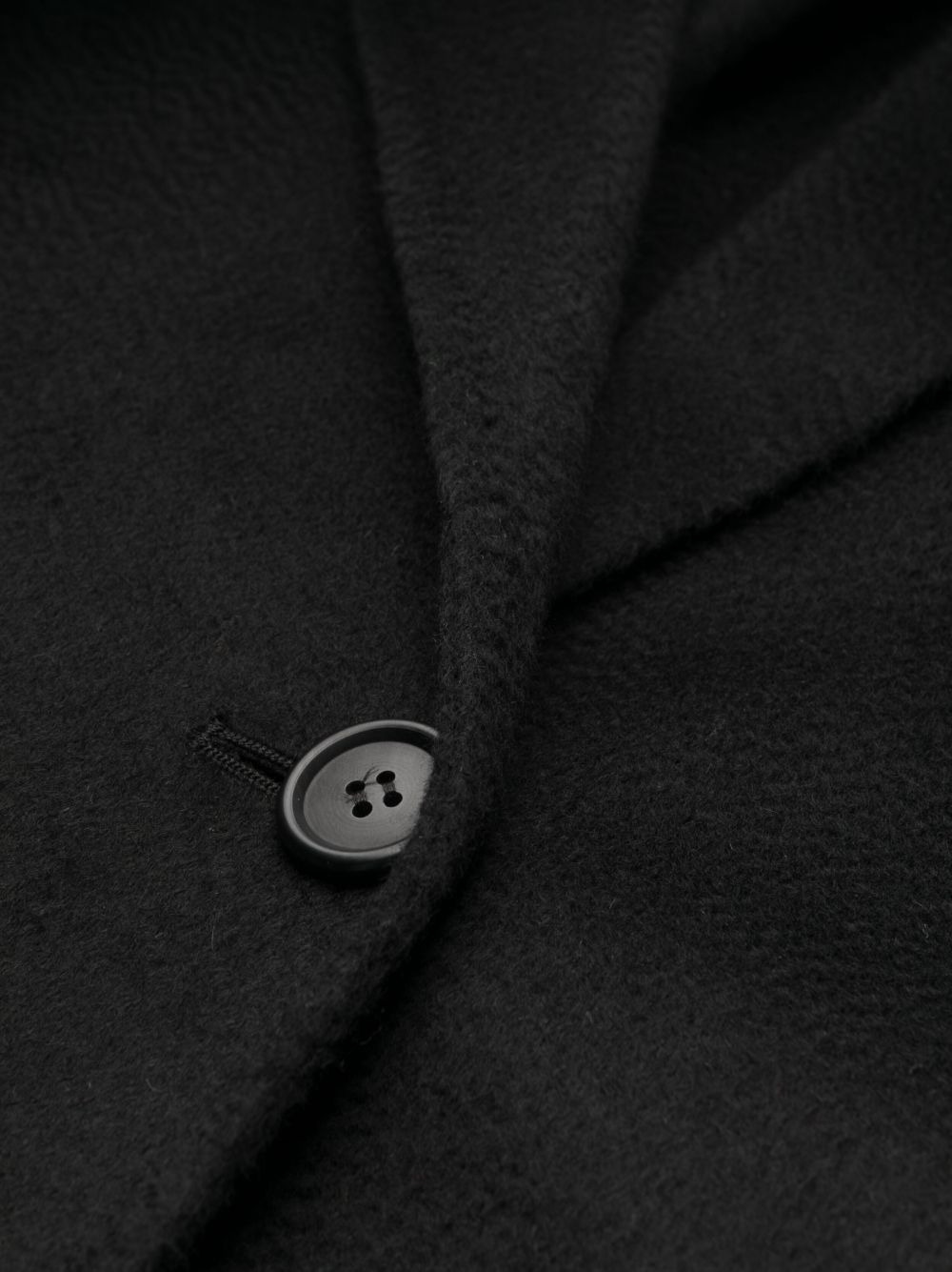 logo-embroidered cashmere coat - 8