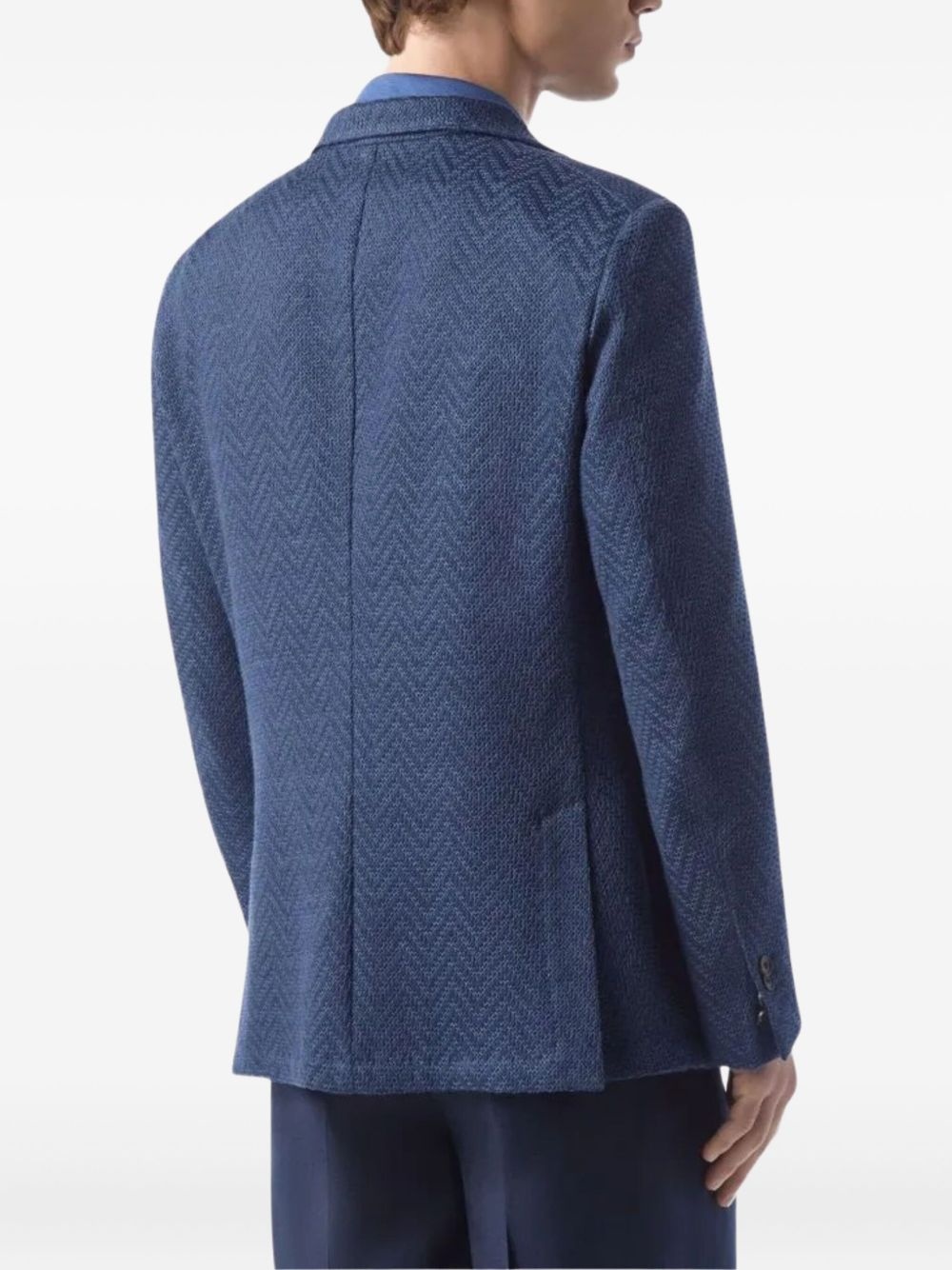 herringbone three-button jacket - 3