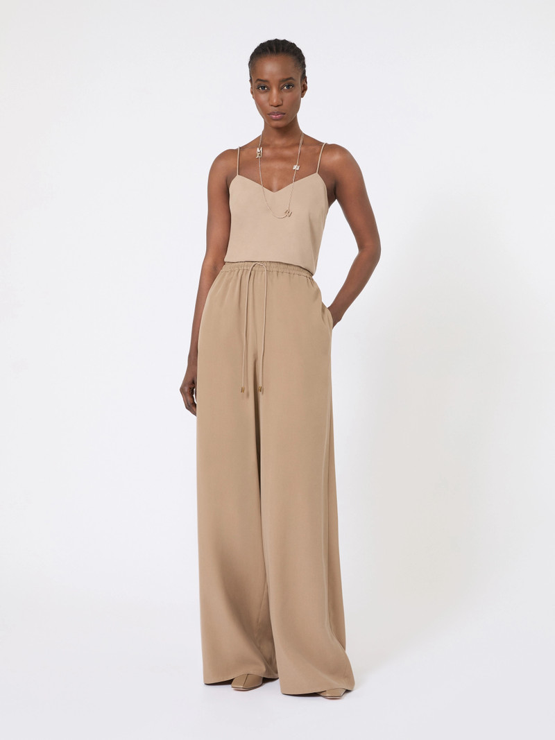 Max Mara UNGHIA Silk canvas top - HAZELNUT BROWN outlook