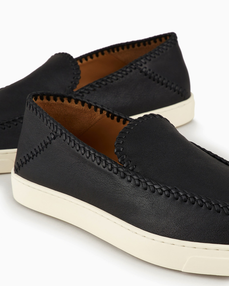 GIORGIO ARMANI Galleria 3 nappa-leather slip-ons outlook