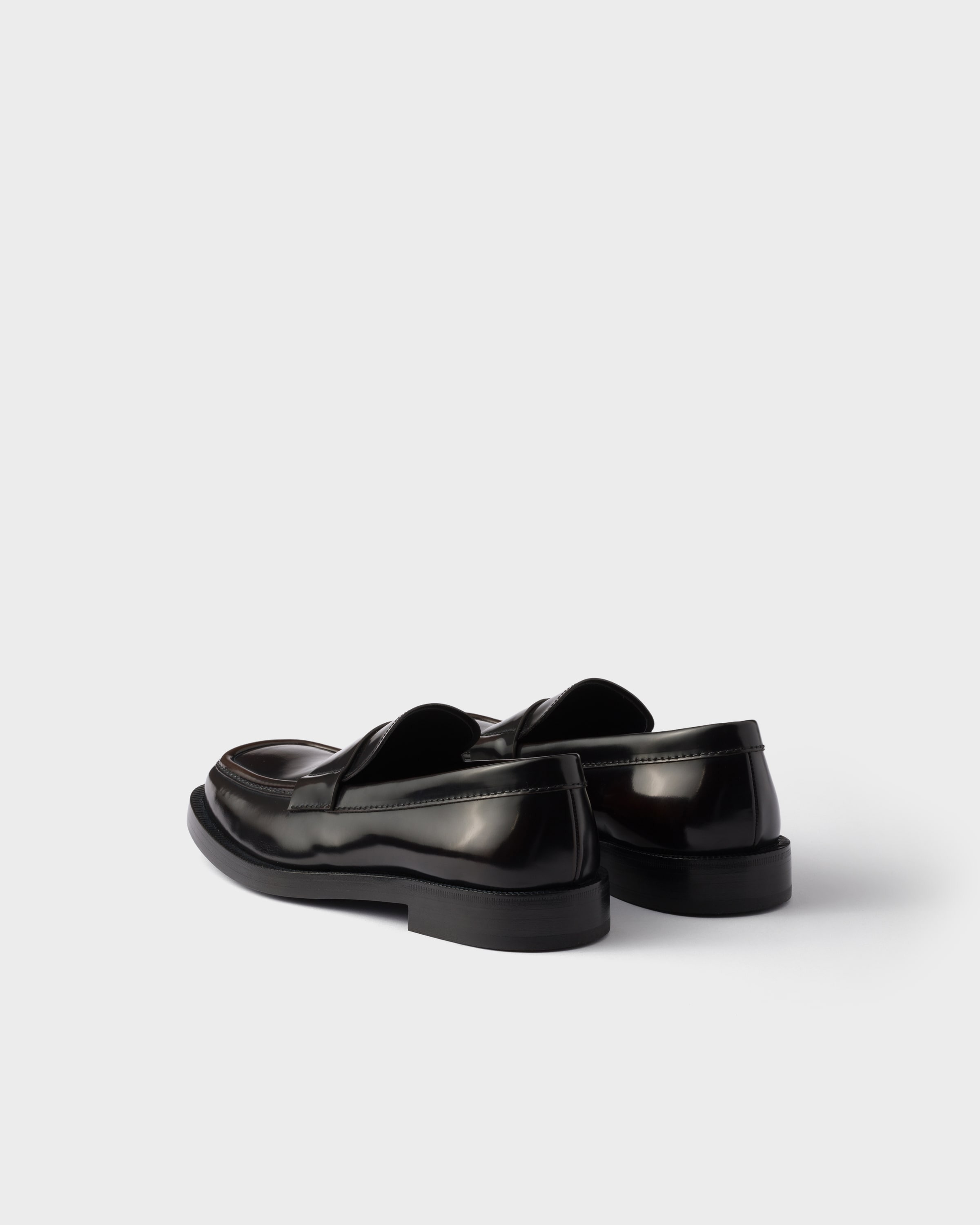 Brushed leather loafers - 4