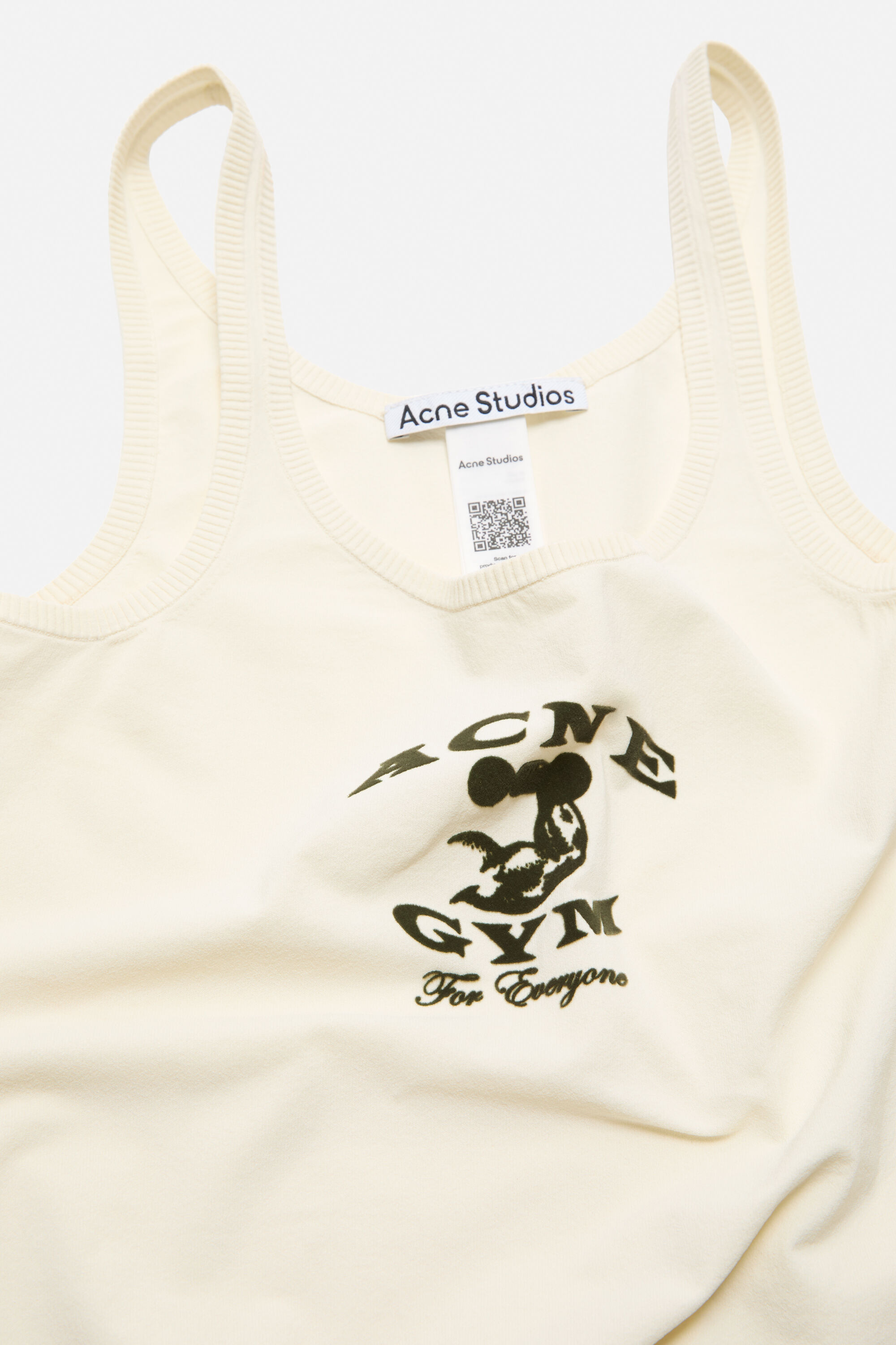 Fitted knit tank top - Cream beige - 5
