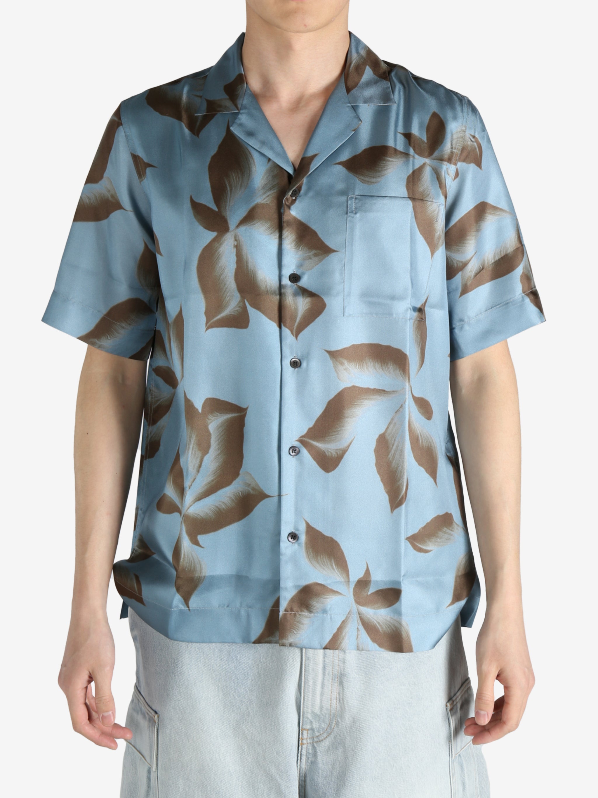 DRIES VAN NOTEN - Men Silk Button-Up Shirt - 1