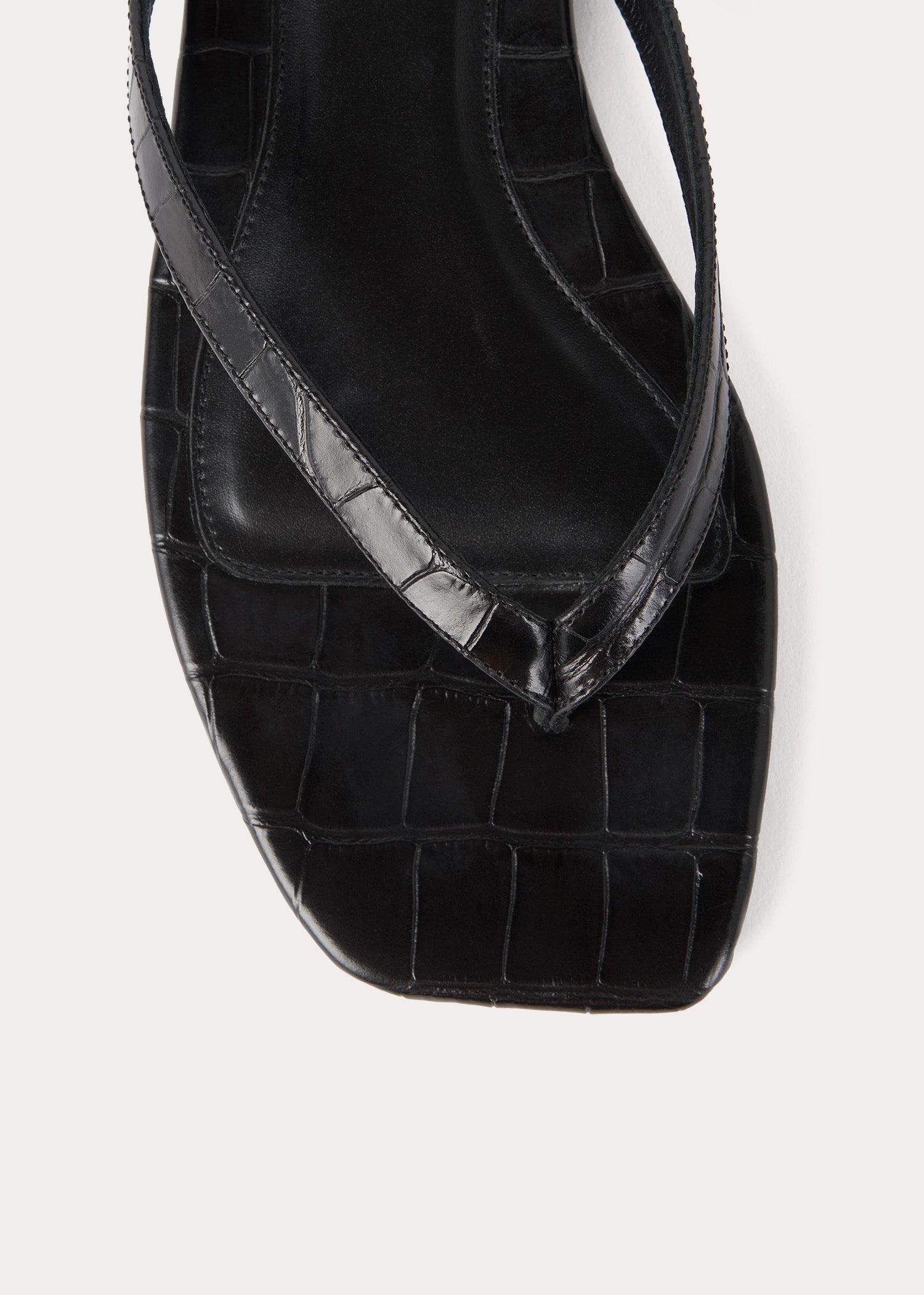 The Flip-Flop Flat black croco - 5