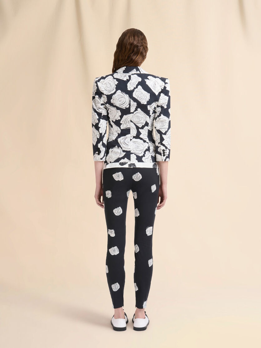 BLACK POPLIN BABY JACKET WITH AURORA PRINT - 3