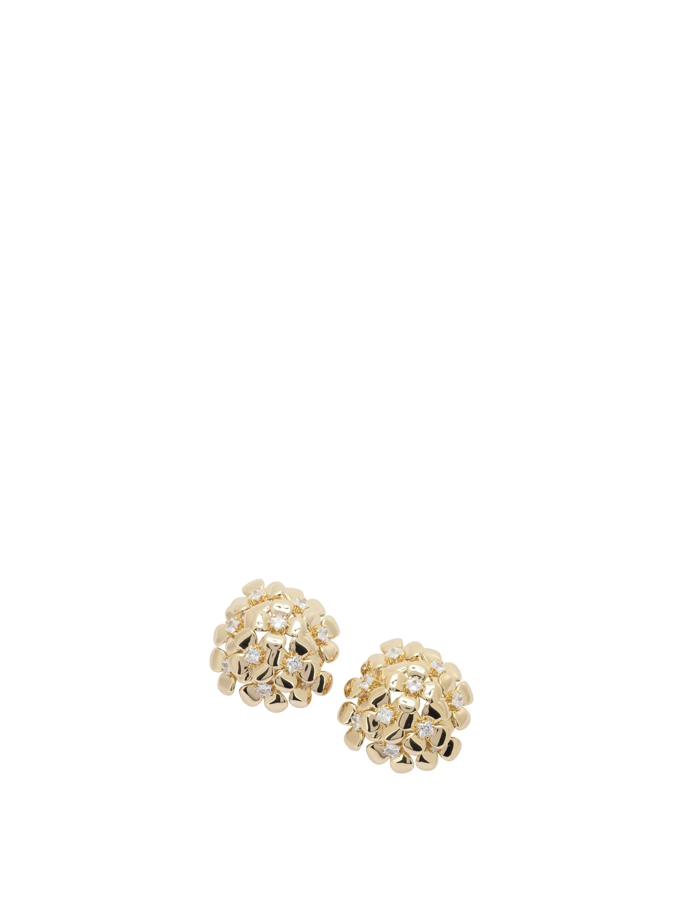 Self-portrait Earrings With Golden Flowers - 1