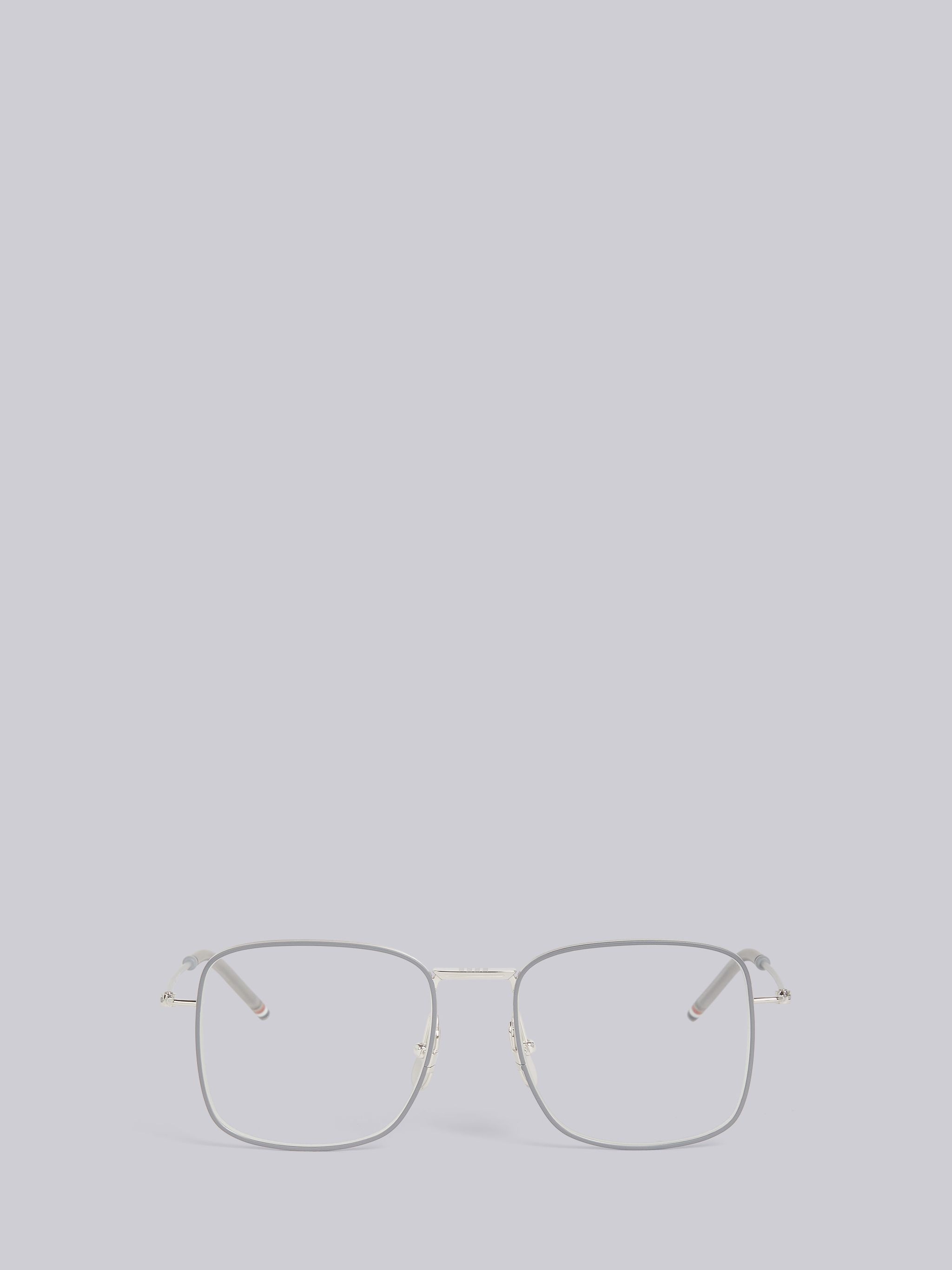 TB117 - Silver Oversized Squared Aviator Glasses - 1