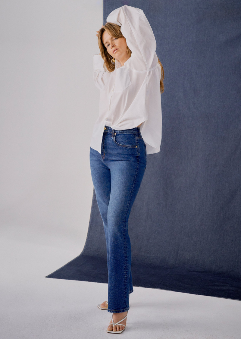 DEREK LAM 10 CROSBY FRANKIE HIGH RISE STRAIGHT JEANS outlook