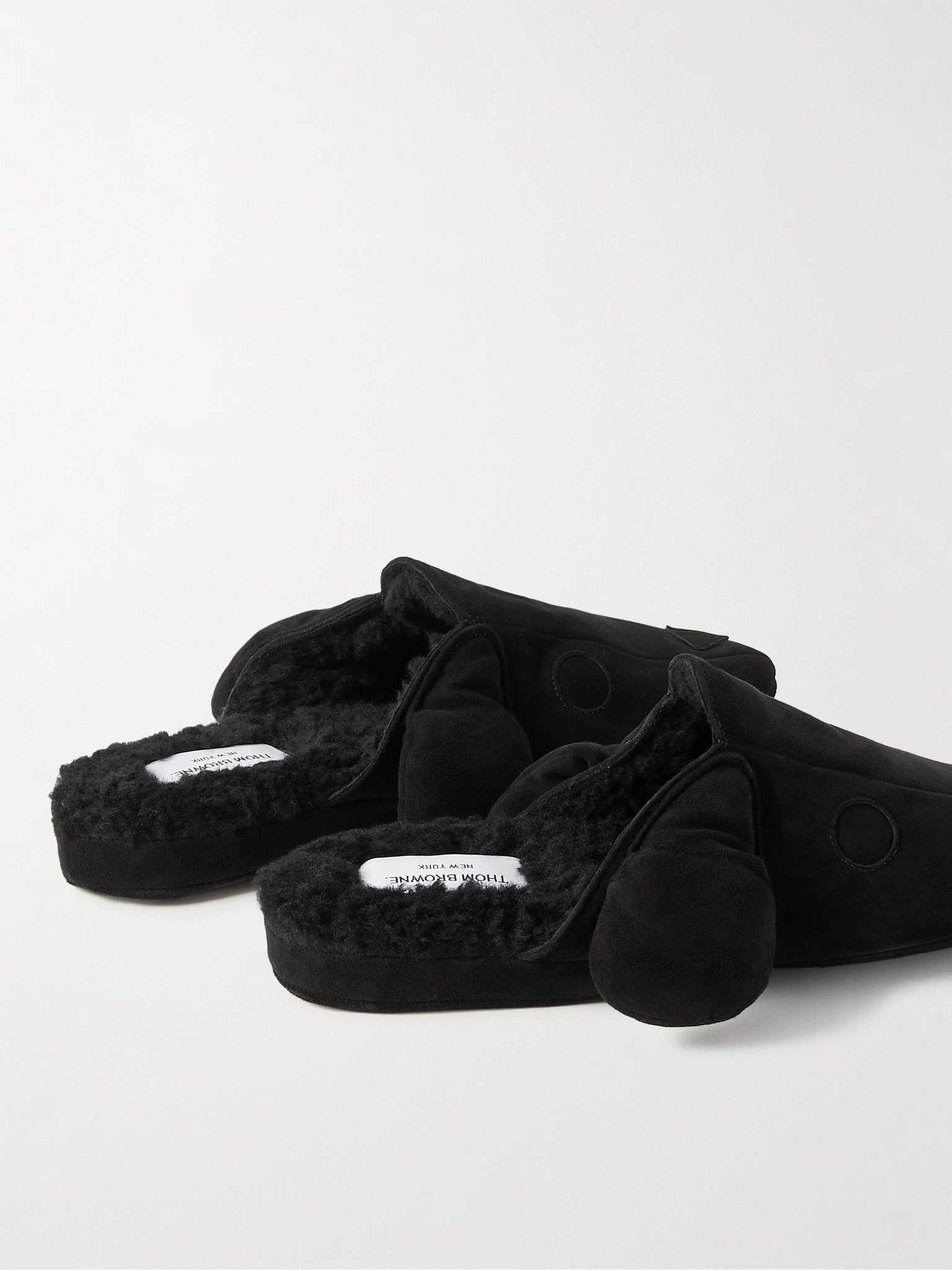 Hector Shearling-Trimmed Suede Slippers - 3