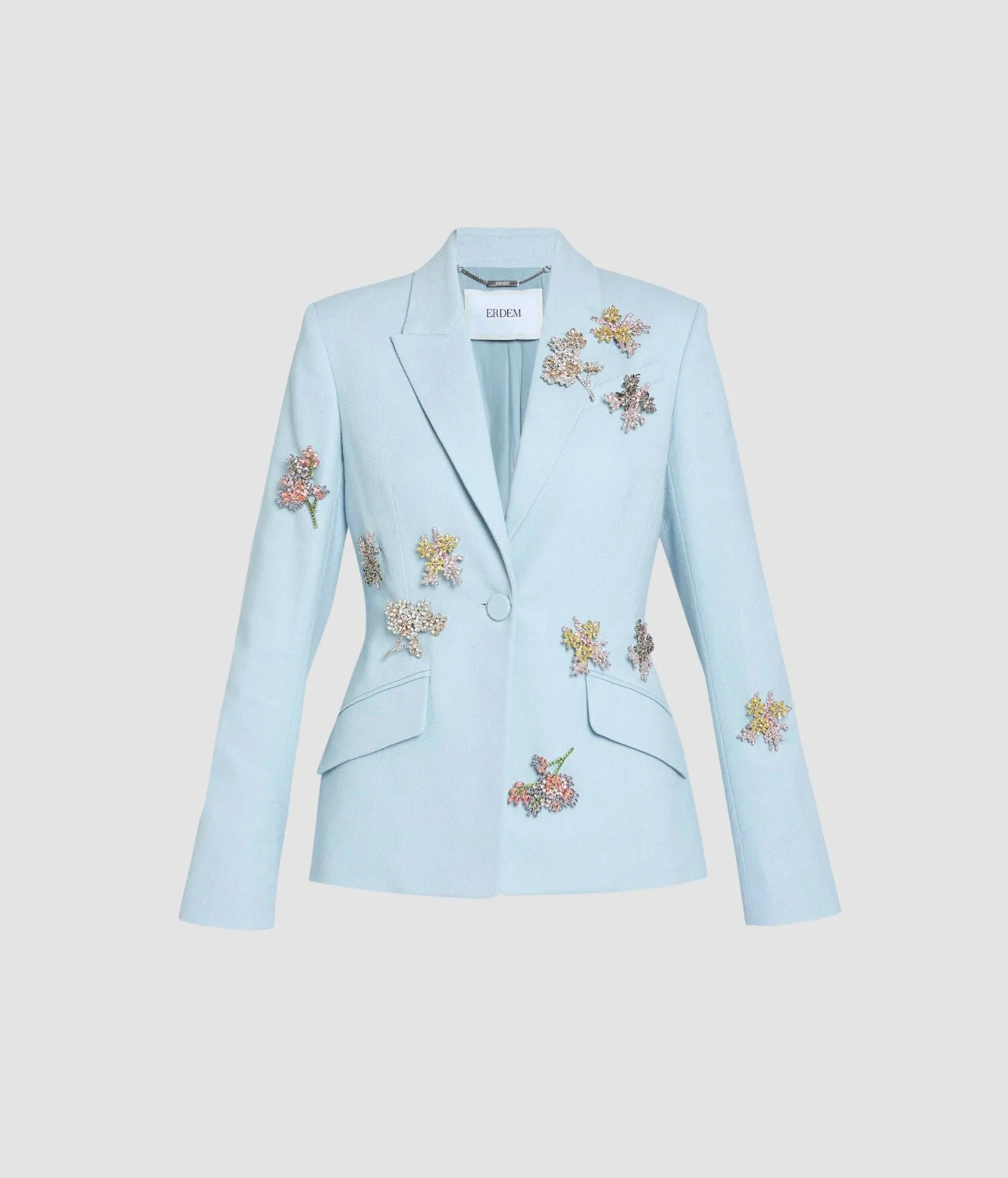 EMBELLISHED CREPE FITTED BLAZER - 1