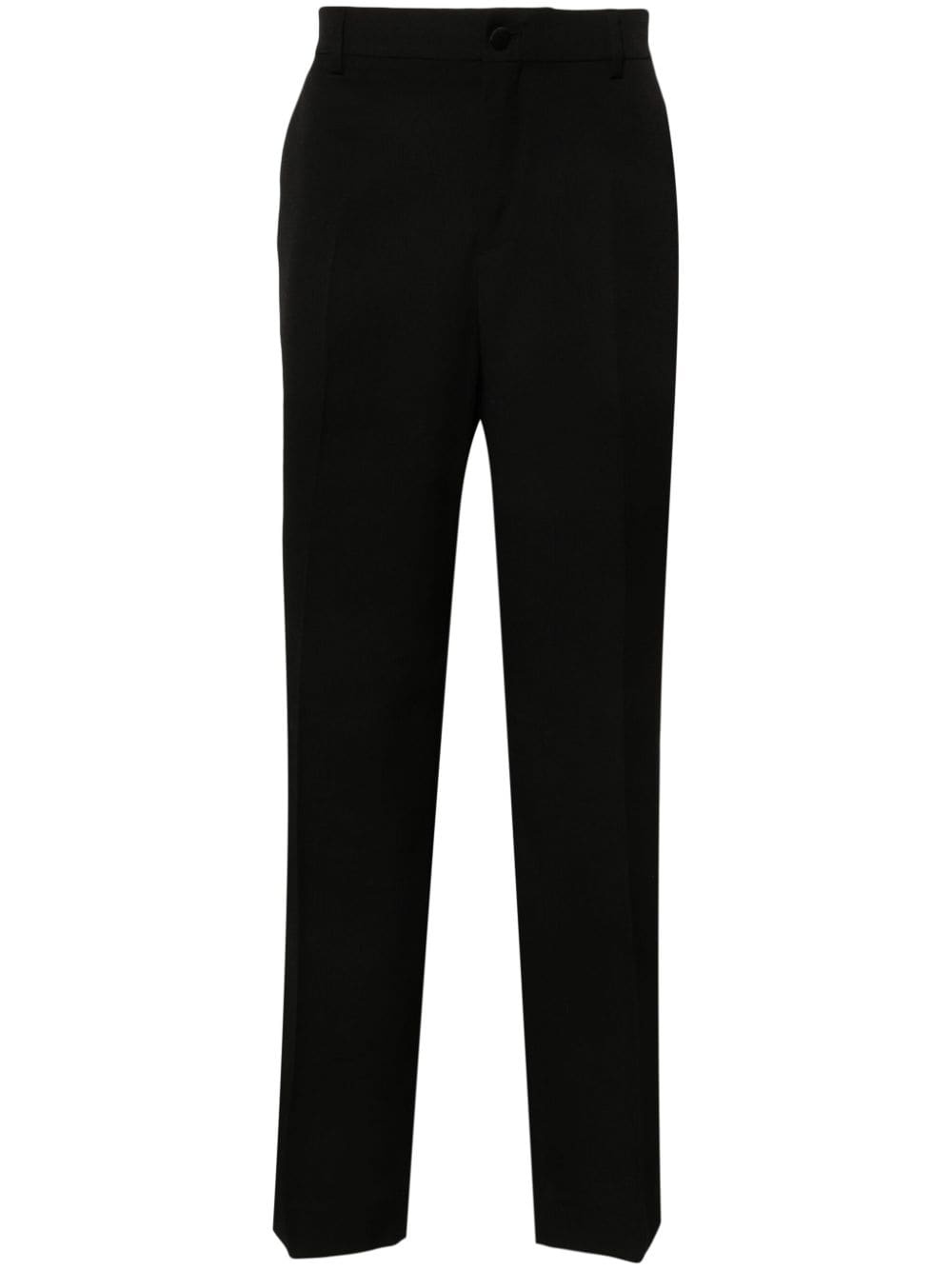 straight-leg wool trousers - 1