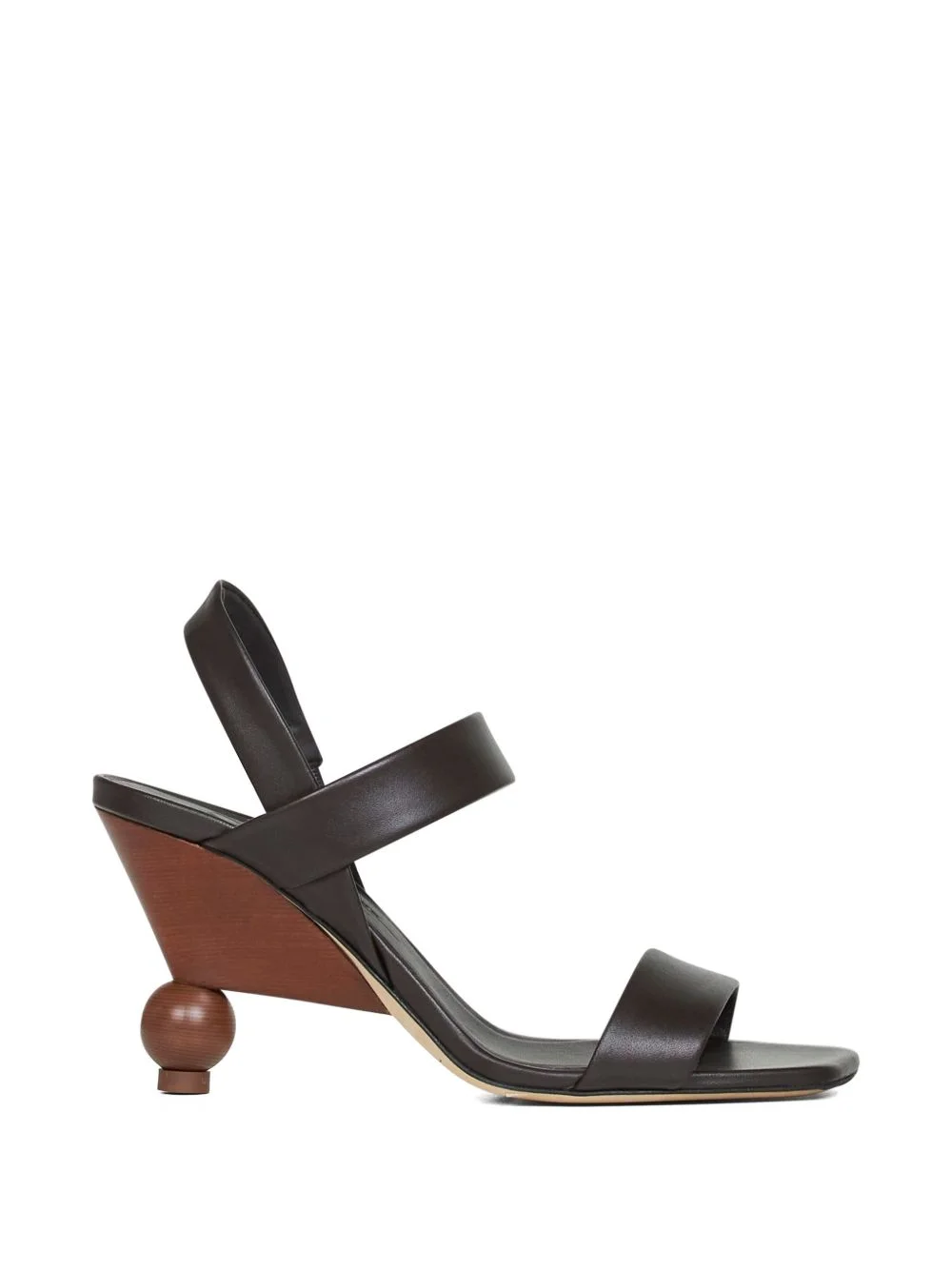 square-toe heeled sandals - 1
