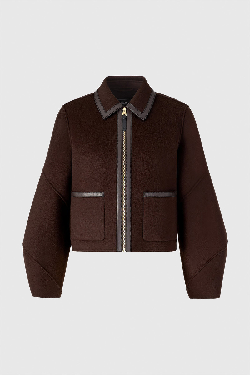 SOLANA-Z Double-Face Wool balloon sleeved short jacket 1