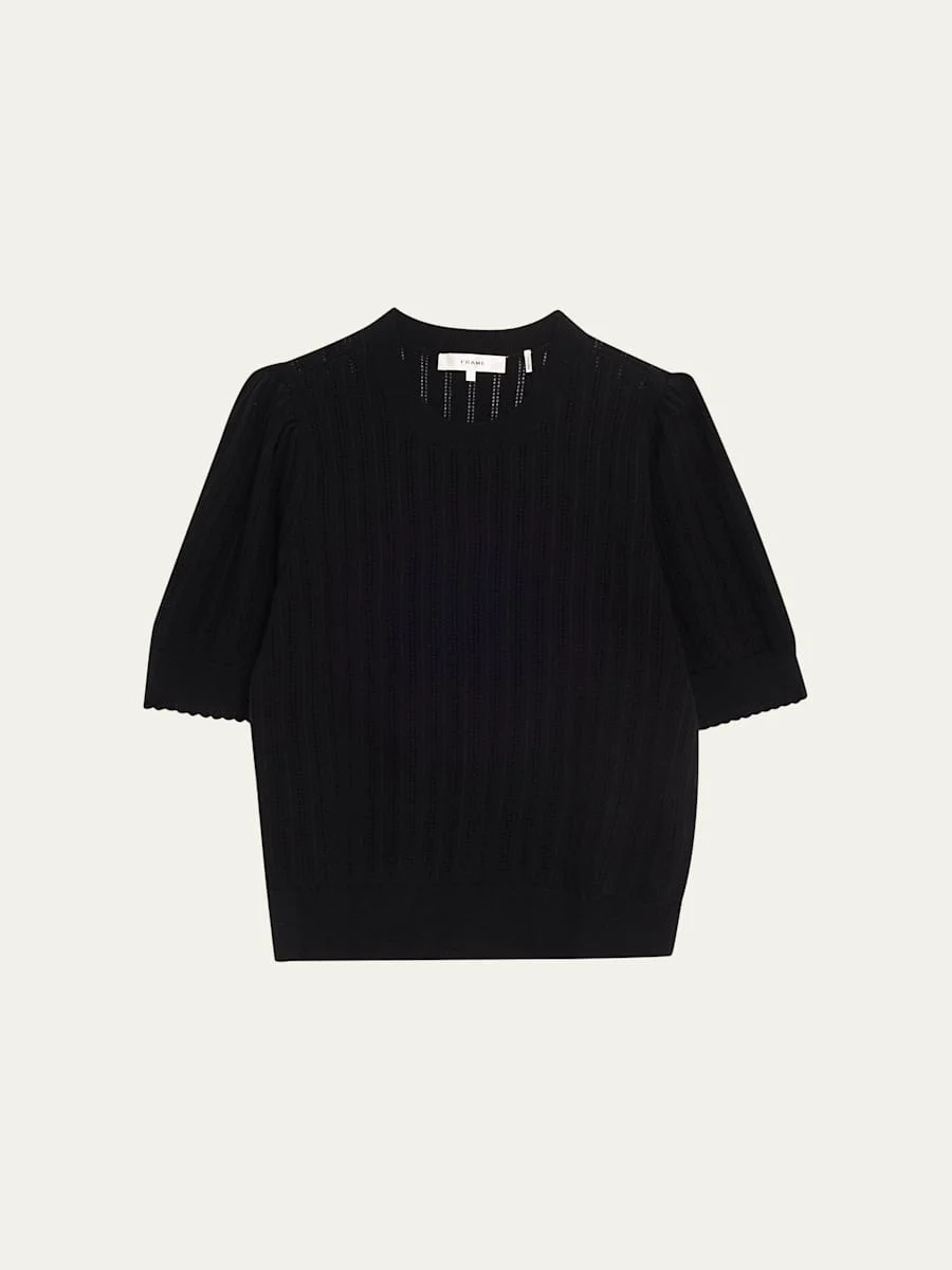 The Ladder Pointelle Cashmere Sweater - 1