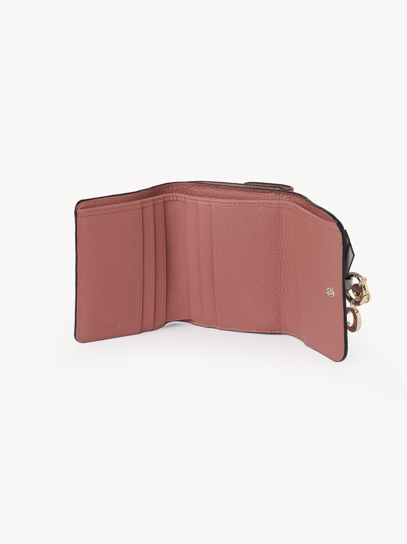 Chloé SMALL ALPHABET TRI-FOLD IN GRAINED LEATHER outlook