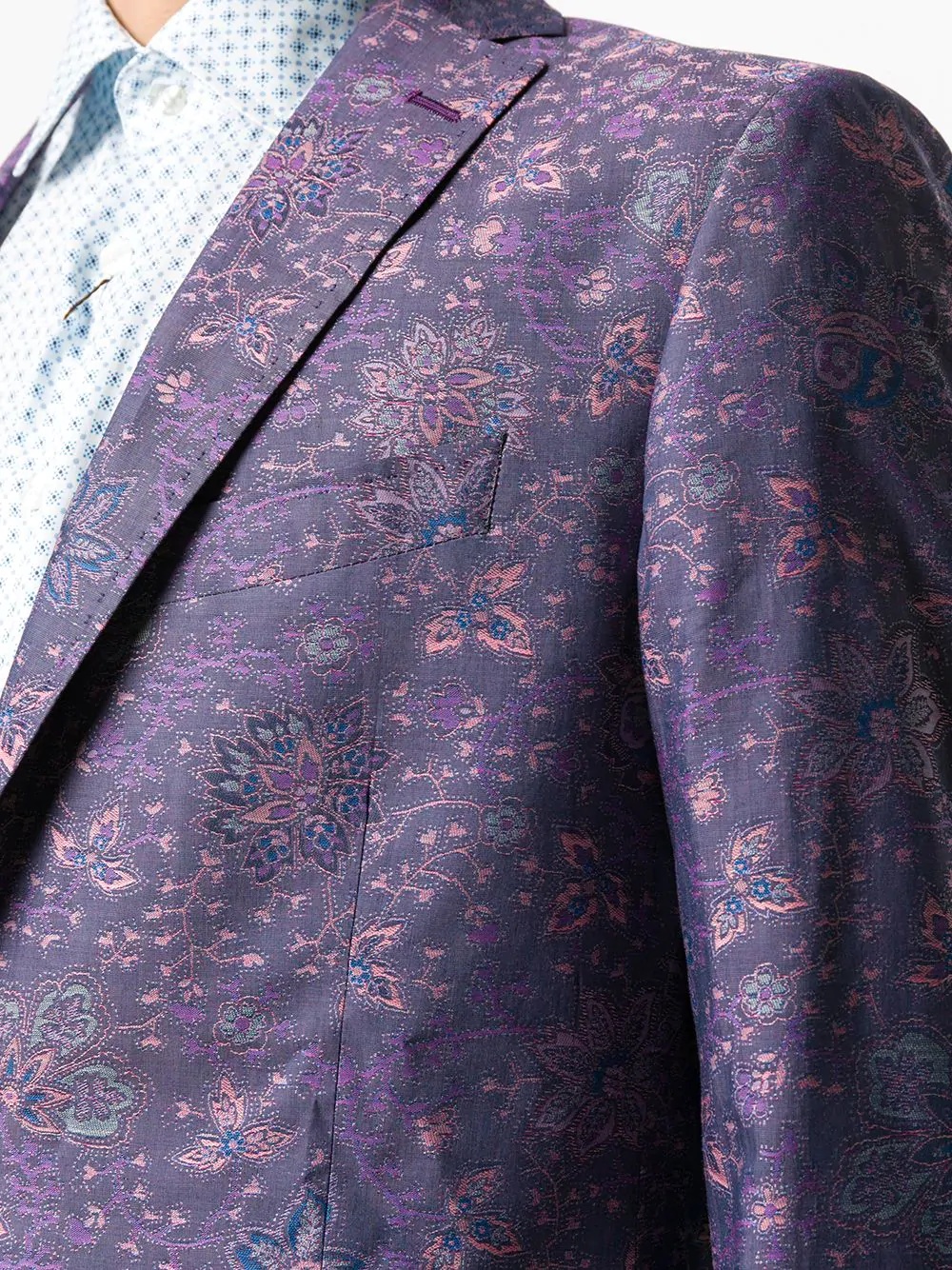 floral-jacquard blazer - 5