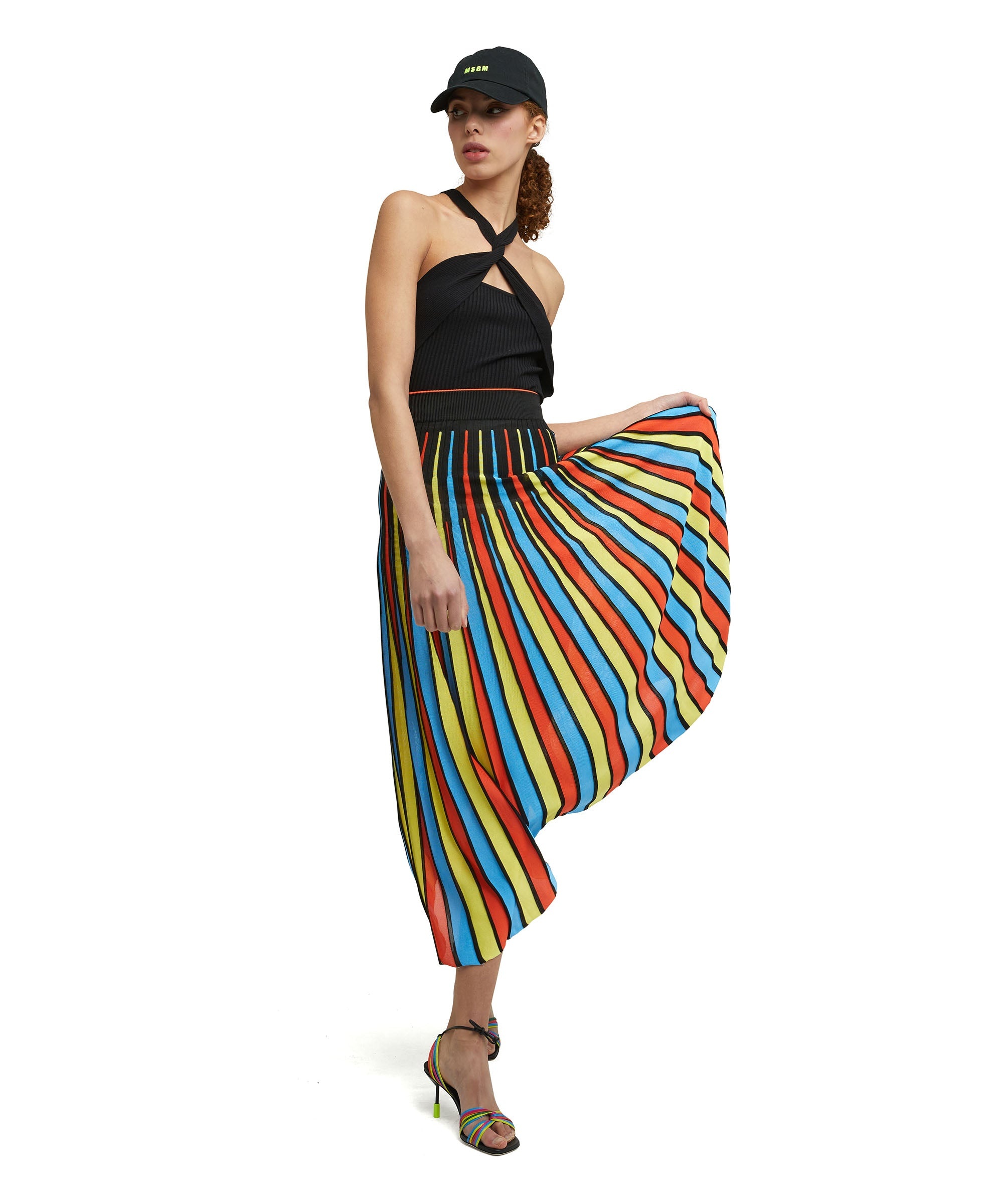 Viscose knit midi wheel skirt - 5