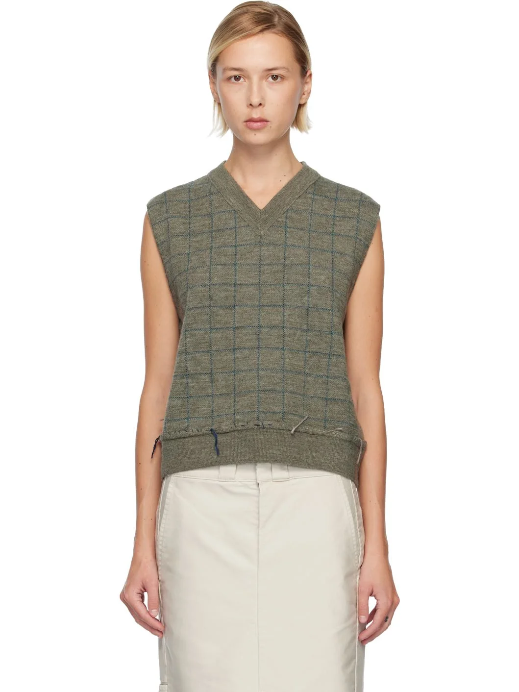 Green Knit Vest - 1