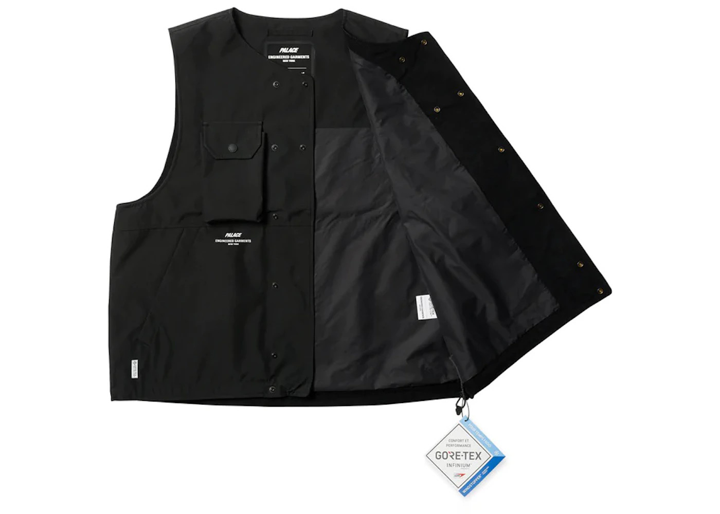 Palace x Engineered Garments Gore-Tex Infinium Cover Vest Black - 2