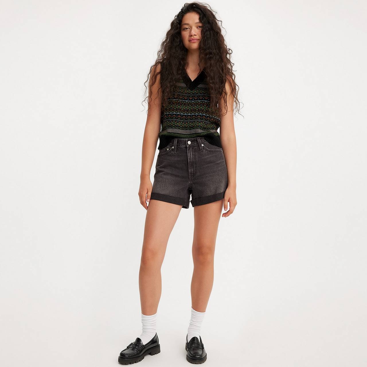 ROLLED 80S MOM WOMEN'S SHORTS - 3