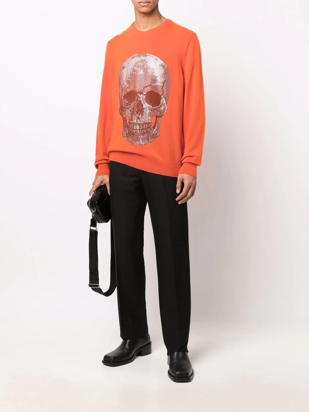 Skull print crewneck sweater - 2