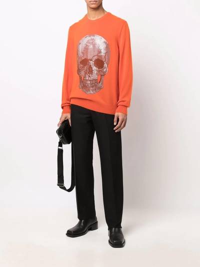 PHILIPP PLEIN Skull print crewneck sweater outlook