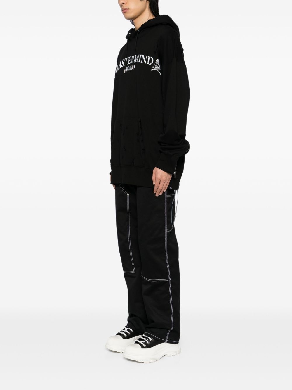 logo-print hoodie - 3