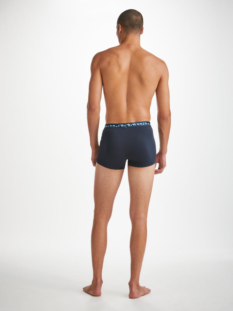 Men's Boxer Briefs Band 62 Pima Cotton Stretch Navy - 4