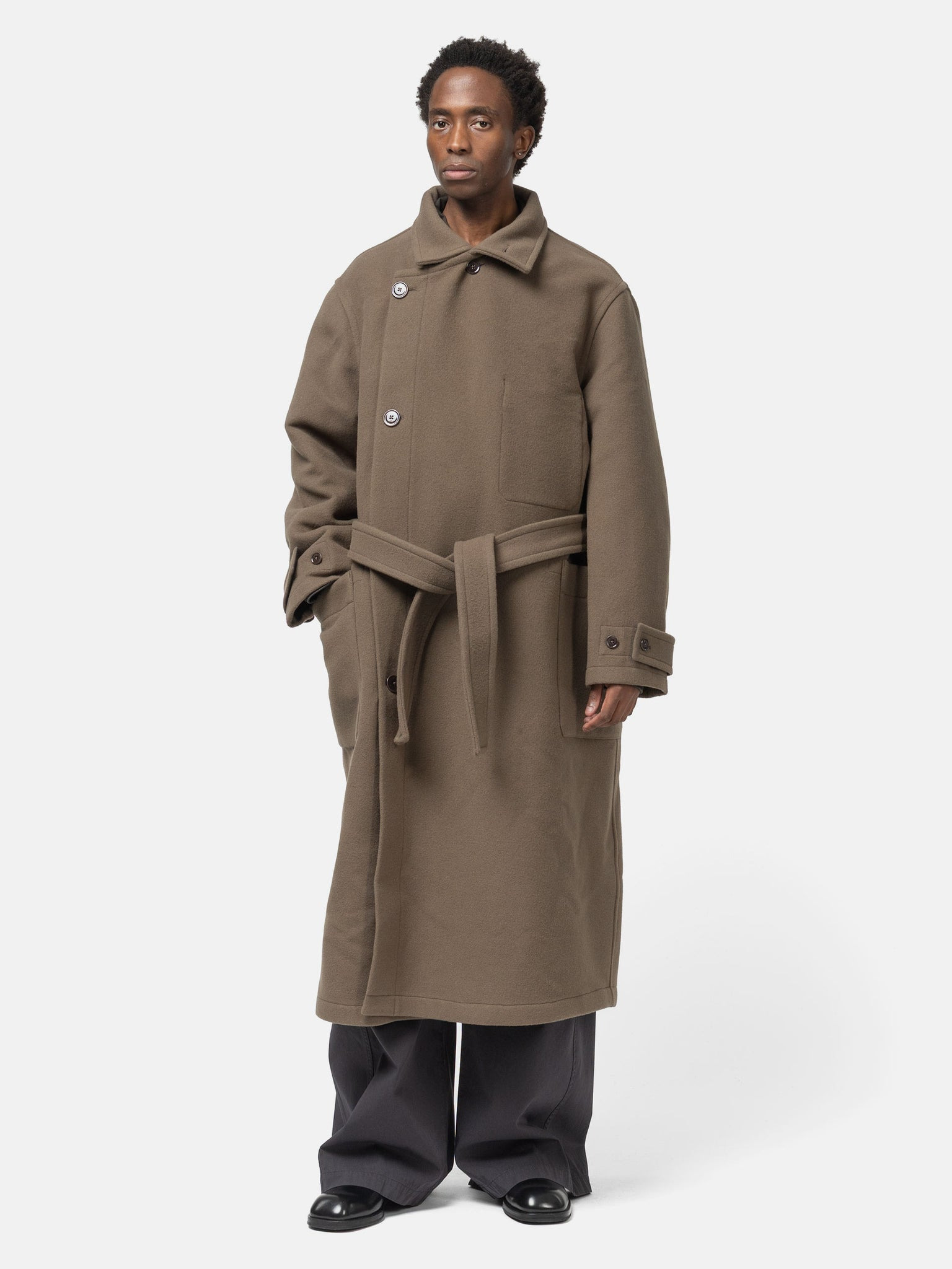 LEMAIRE WRAP COAT S 品番 CO1037 LF1116 Lemaire WRAP COAT - CO1037 LF1116_BR500 | REVERSIBLE