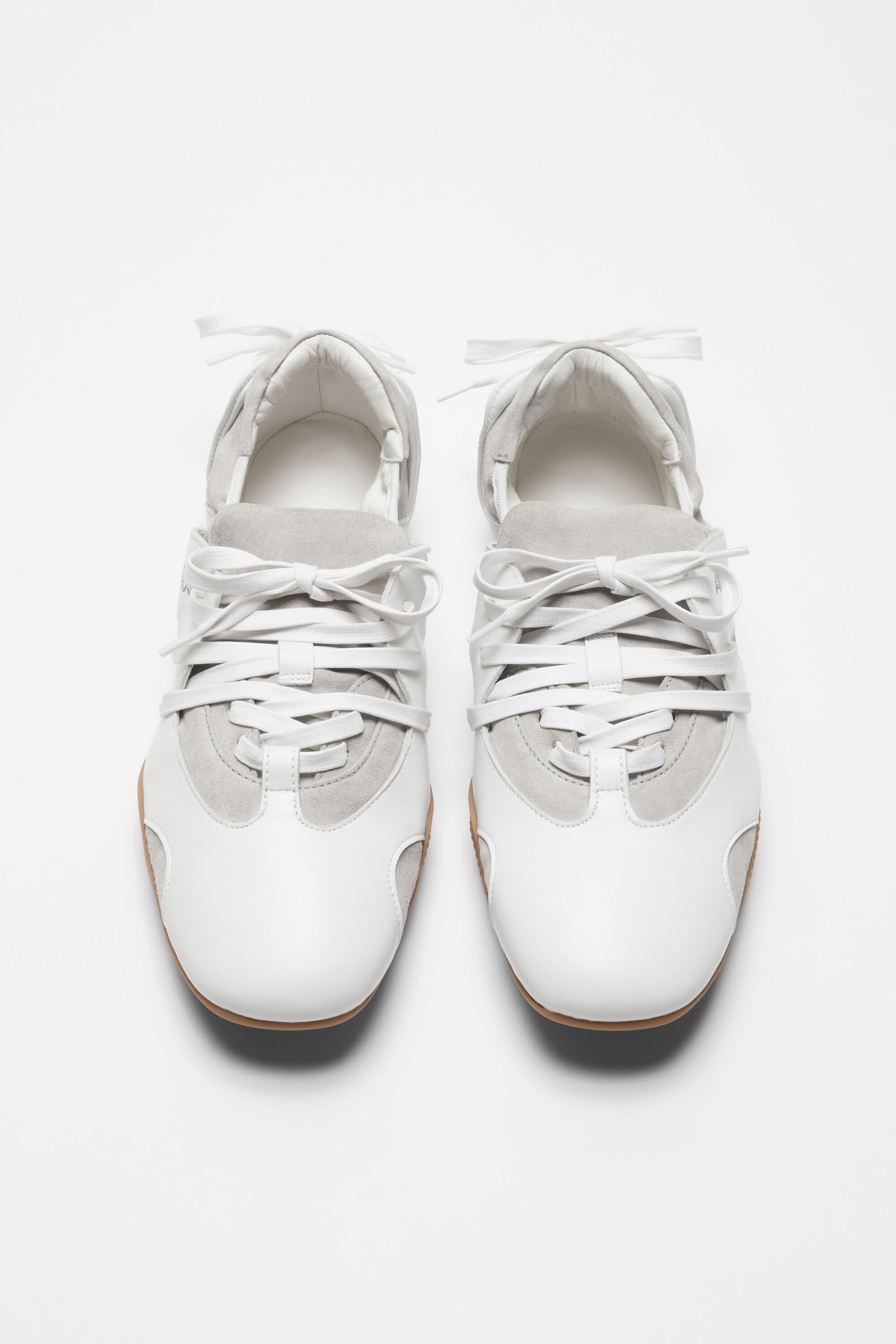 Leather lace-up shoes - Off white/white - 5