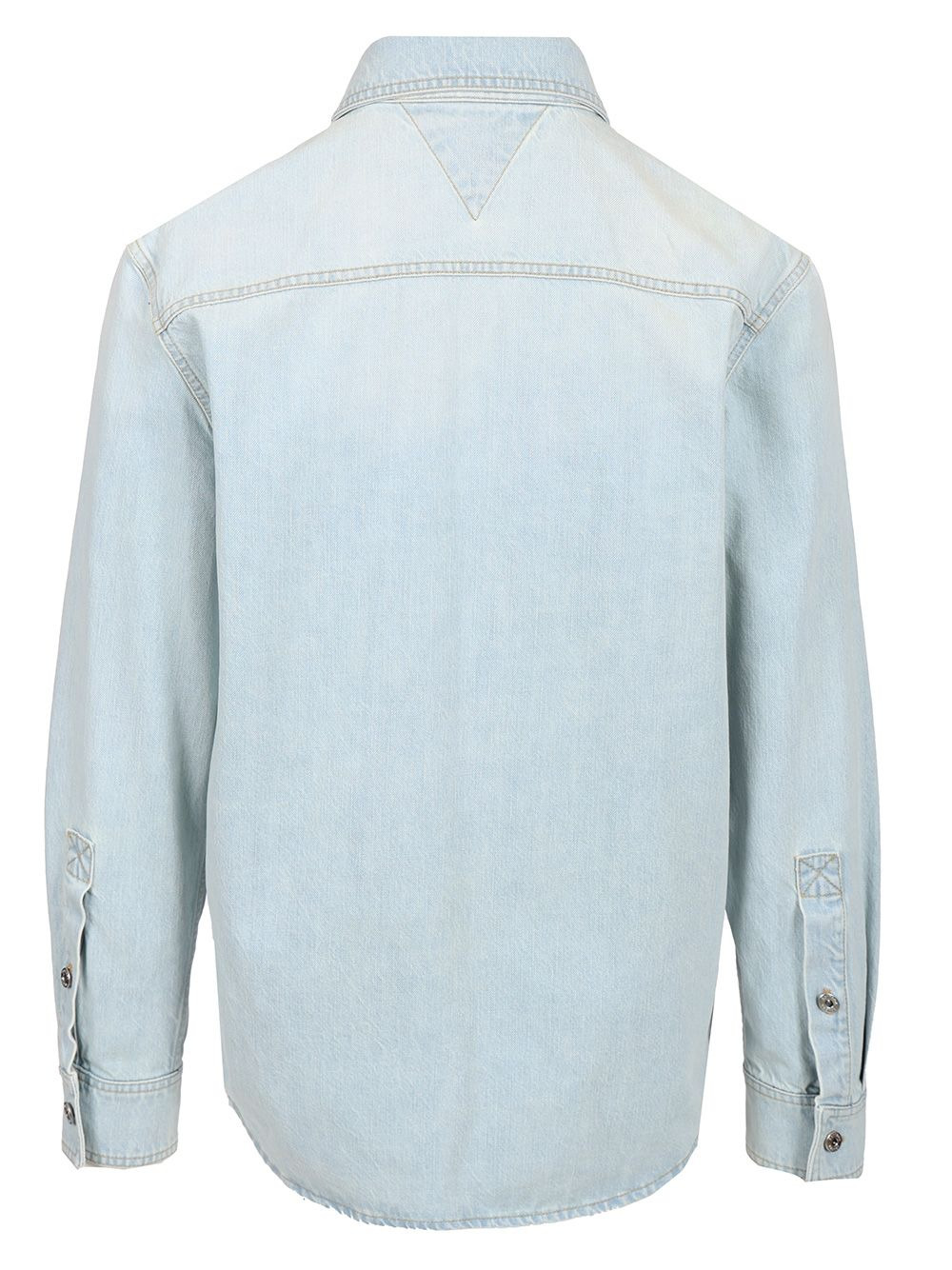 Extra Bleach Wash Denim Shirt Shirts Light Blue - 2