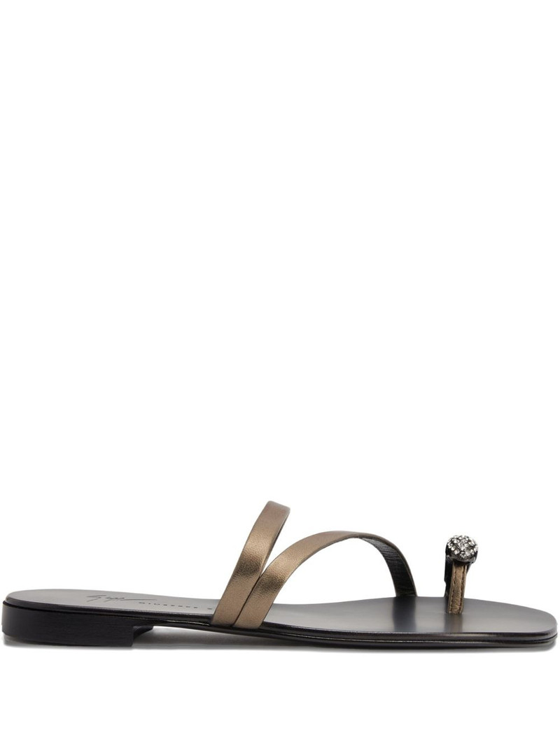 Febe crystal-embellished leather sandals 1