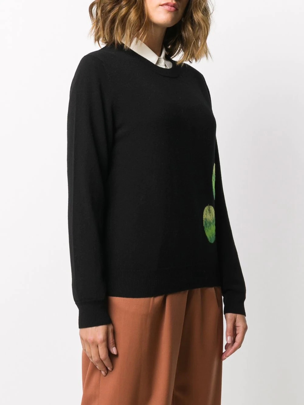 intarsia-knit apple jumper  - 3