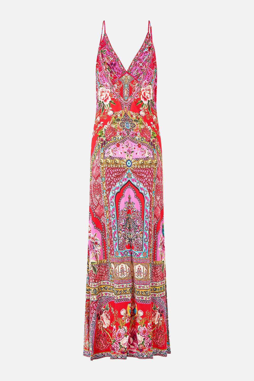 V-NECK FULL LENGTH BIAS SLIP DRESS - 7