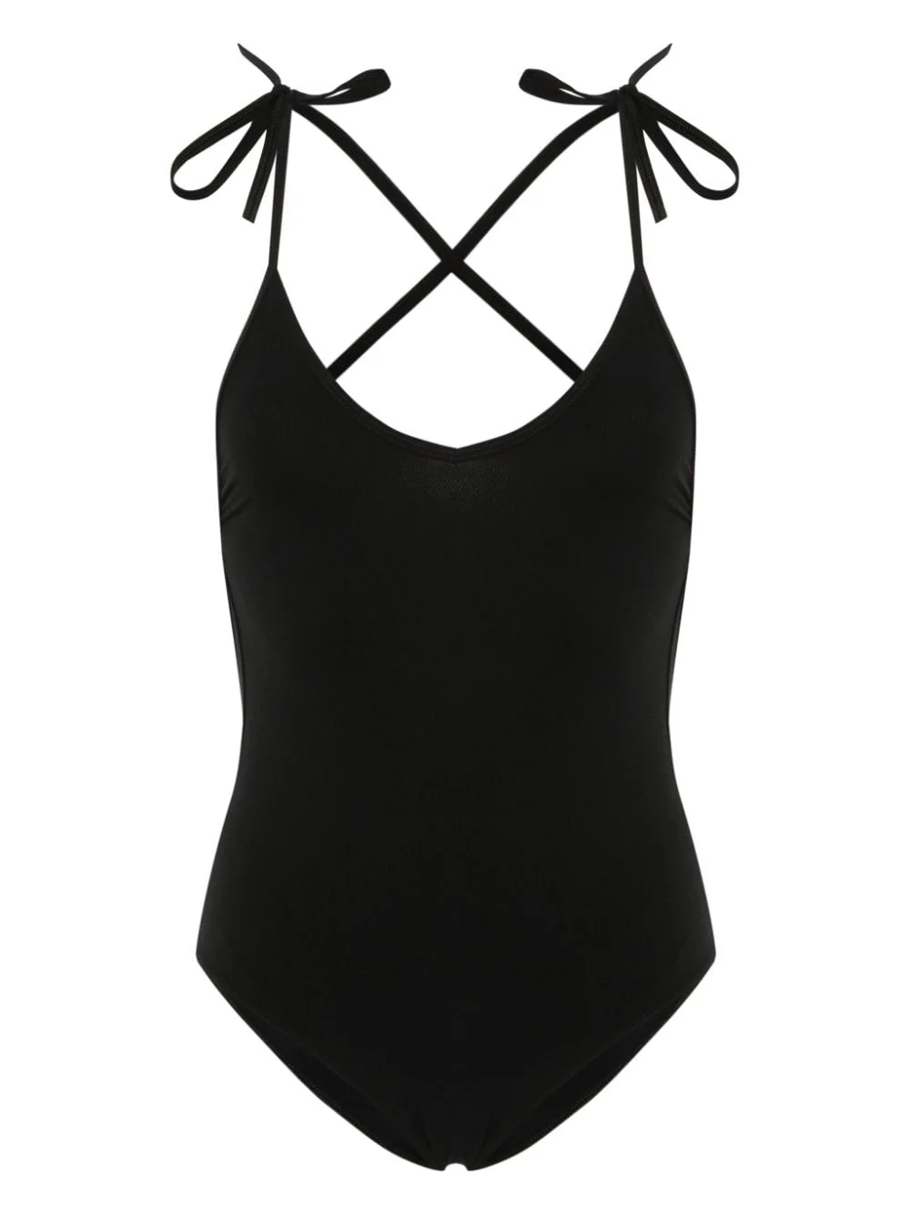 Swan criss-cross straps swimsuit - 1