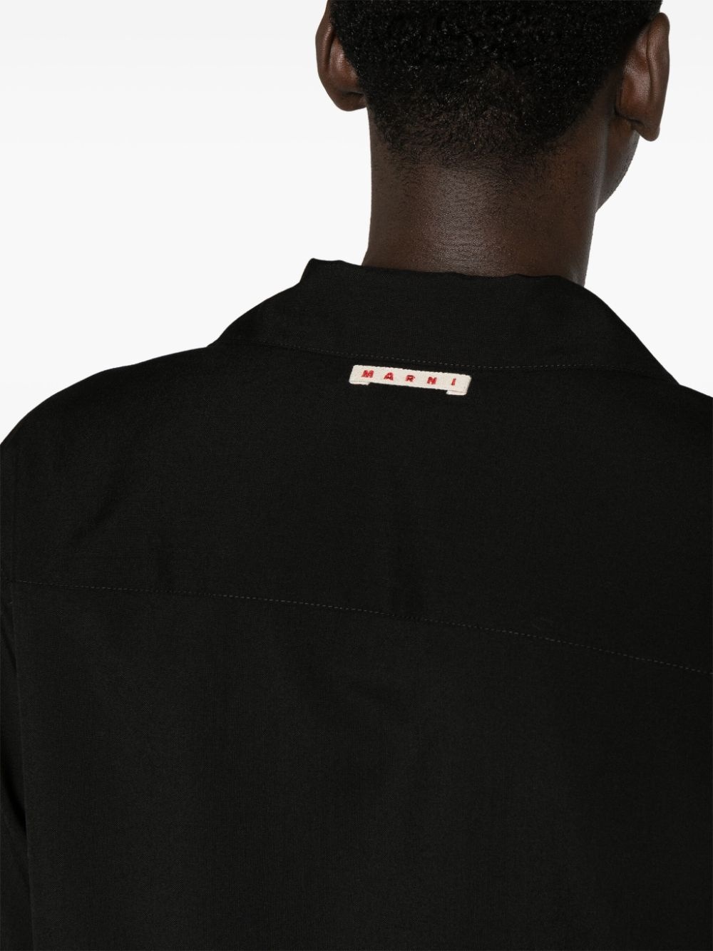 Cuban-collar wool shirt - 5