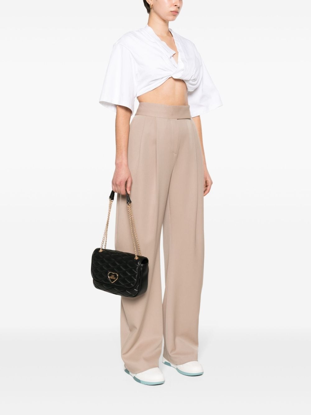 logo-lettering matelassÃ© shoulder bag - 2