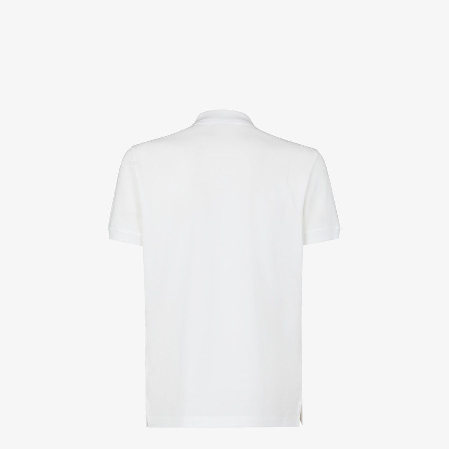 White piqué polo shirt - 2