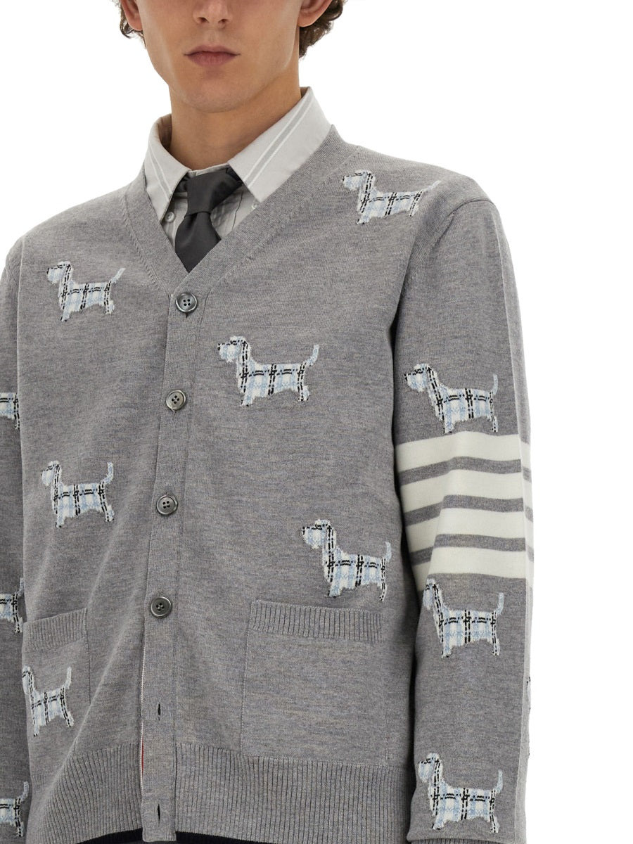 Thom Browne Men Wool Cardigan - 4