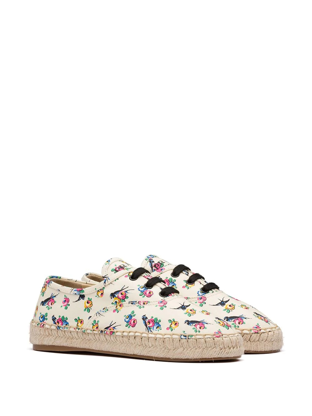 gabardine floral espadrilles - 2