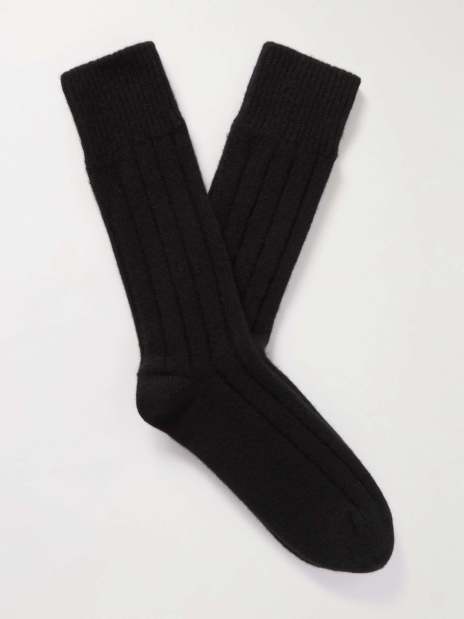 Ribbed Cashmere Socks - 1