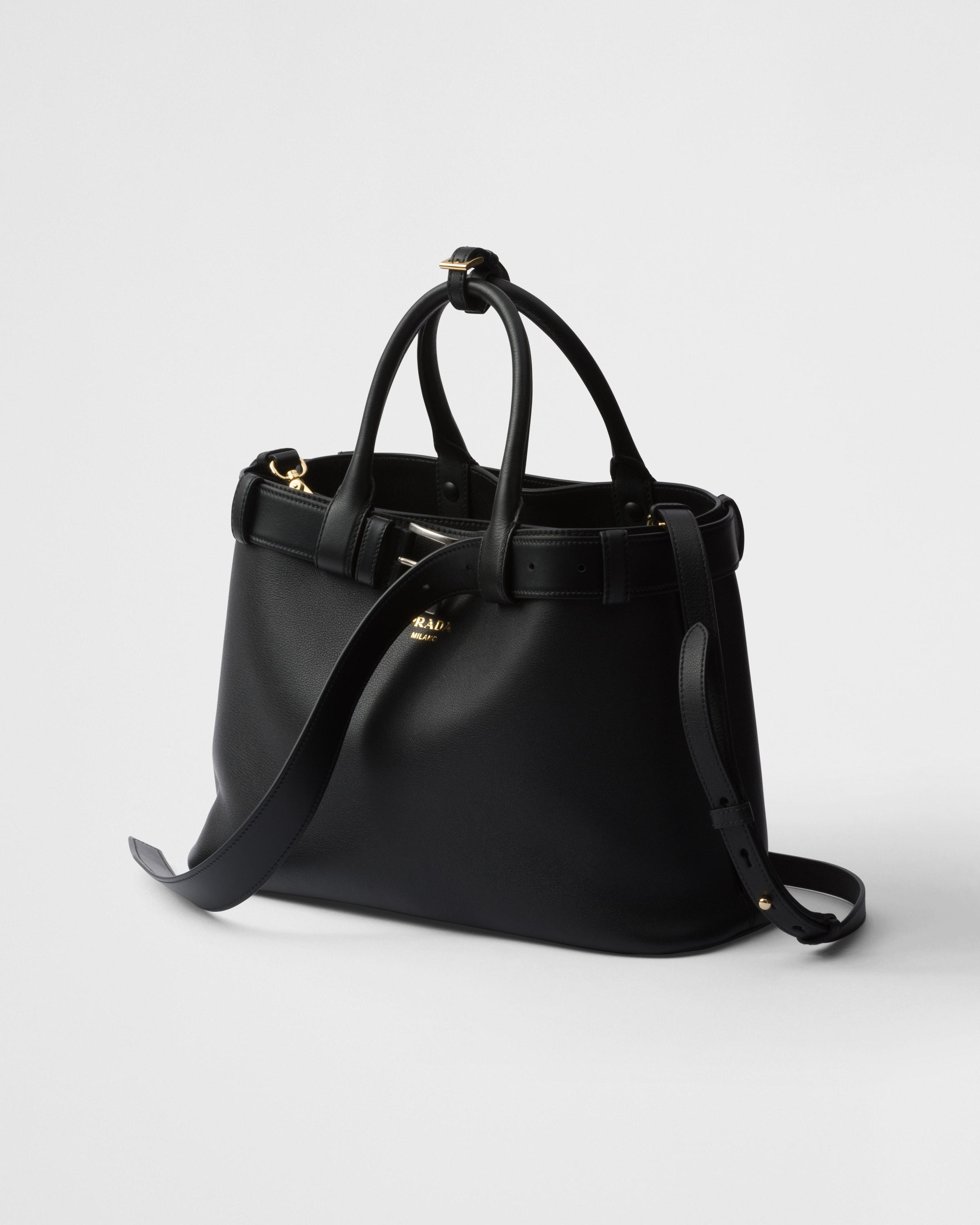 Prada Buckle medium leather handbag with belt - 2