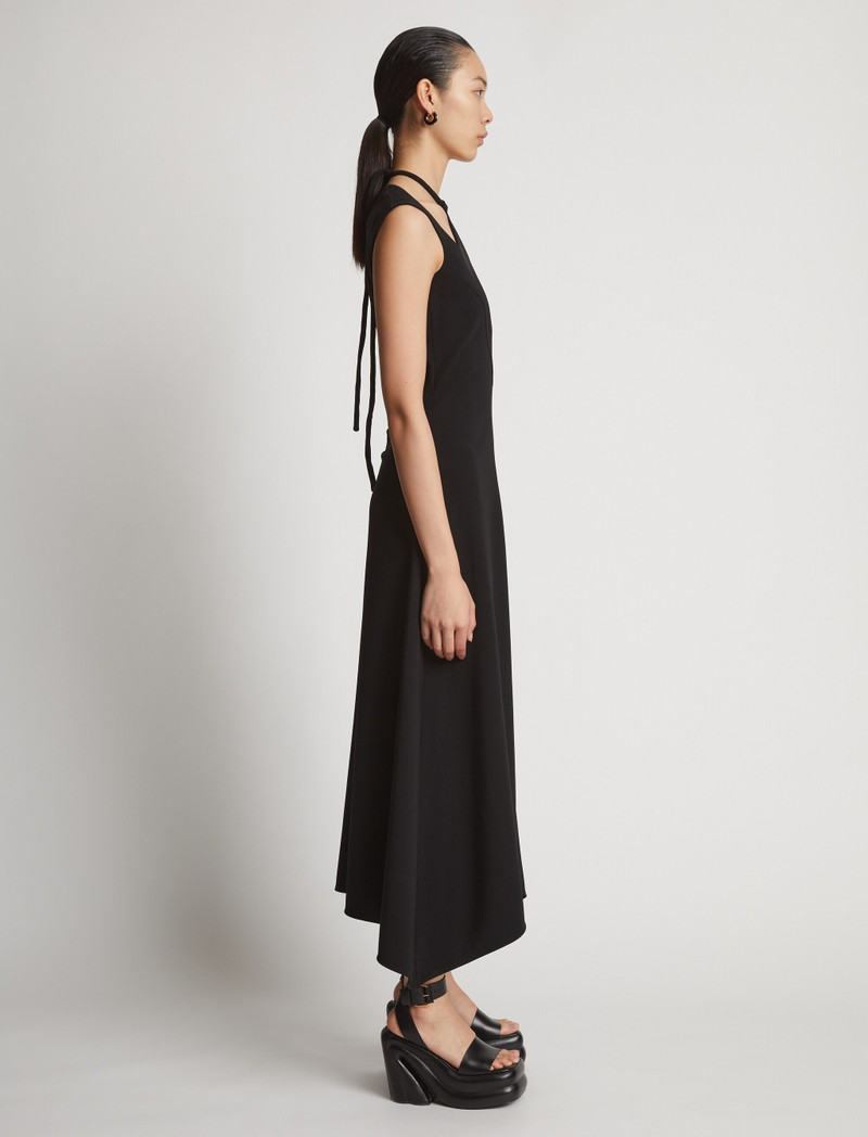 Matte Viscose Crepe A-Line Dress 3