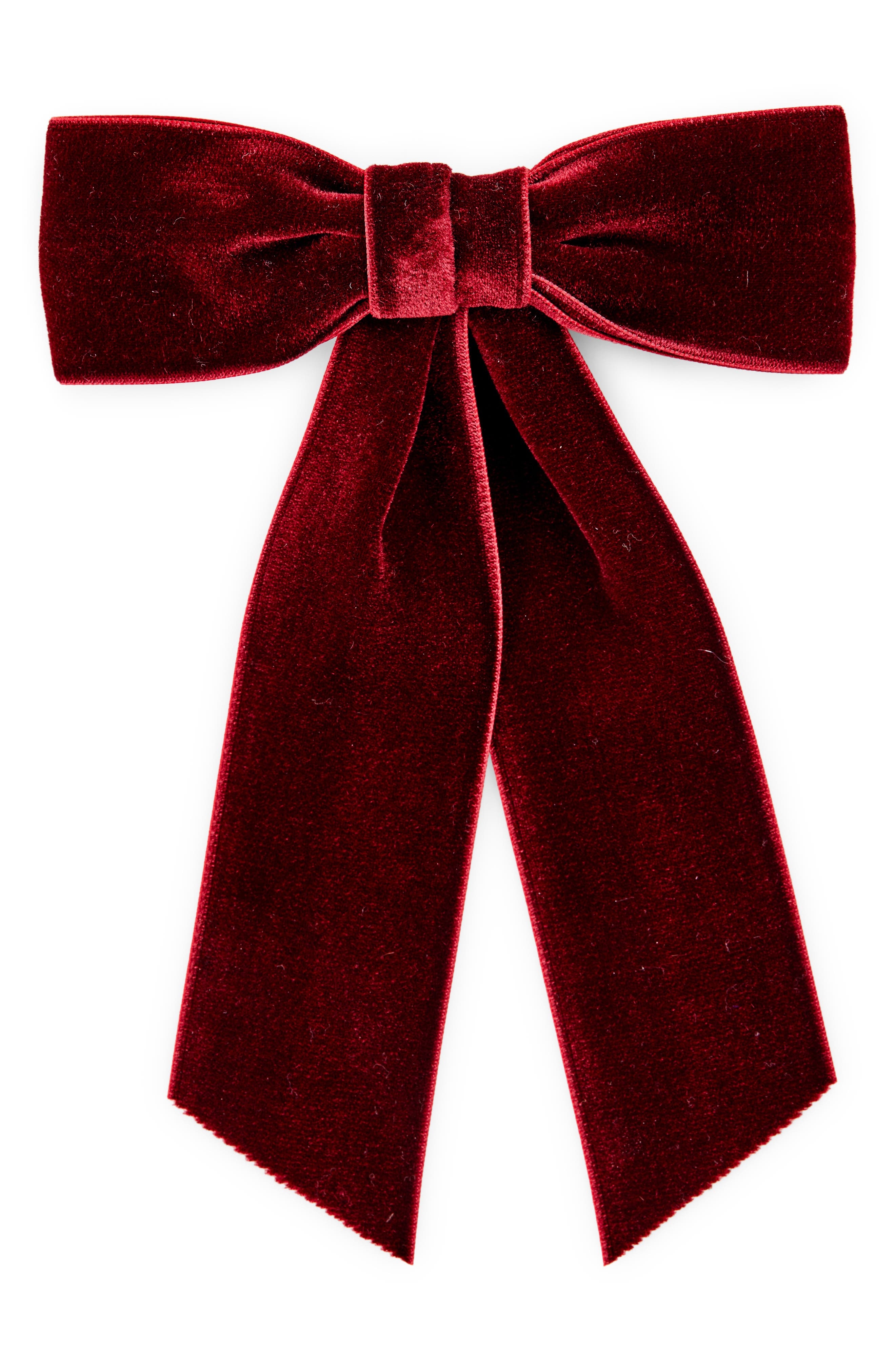 Jennifer Behr Wide Velvet Bow Barrette in Pinot at Nordstrom - 1