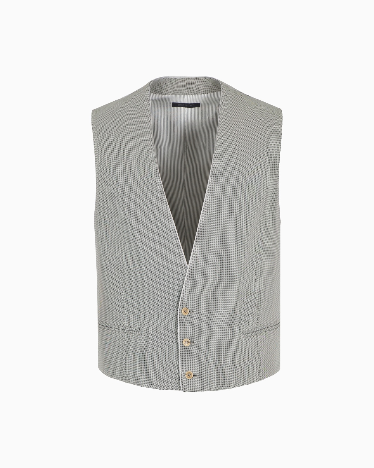 SINGLE-BREASTED WAISTCOAT IN A TEXTURED VISCOSE BLEND - 1