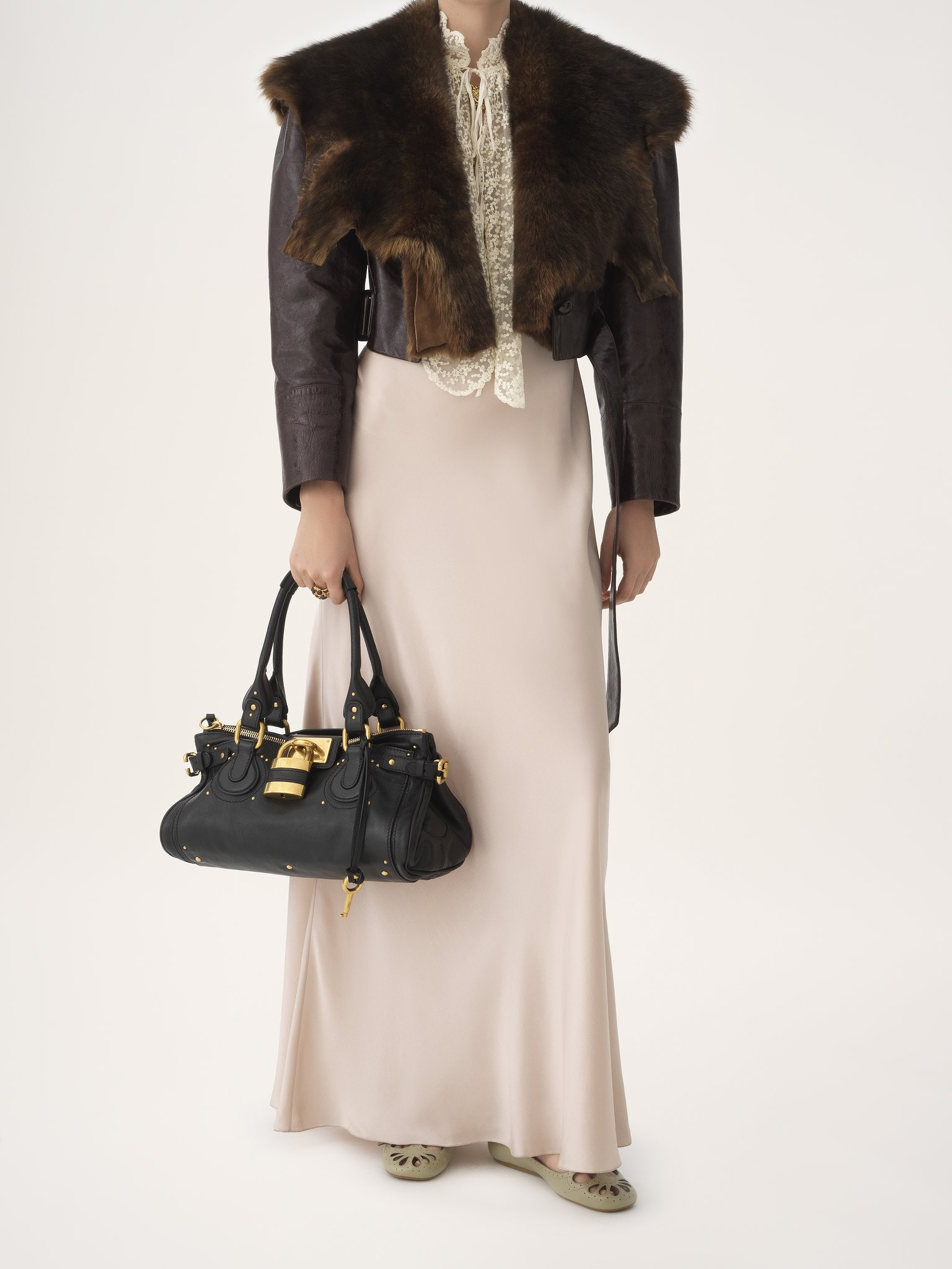PADDINGTON BAG IN GRAINED LEATHER - 8